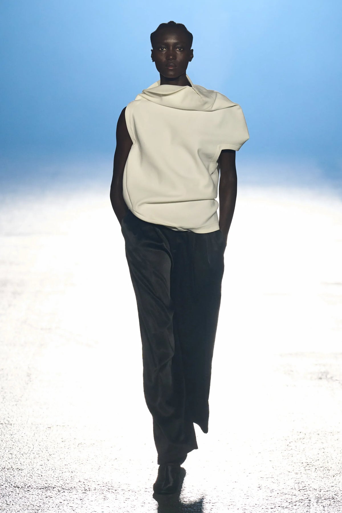 Issey miyake s/s 2023 wide soft pants
