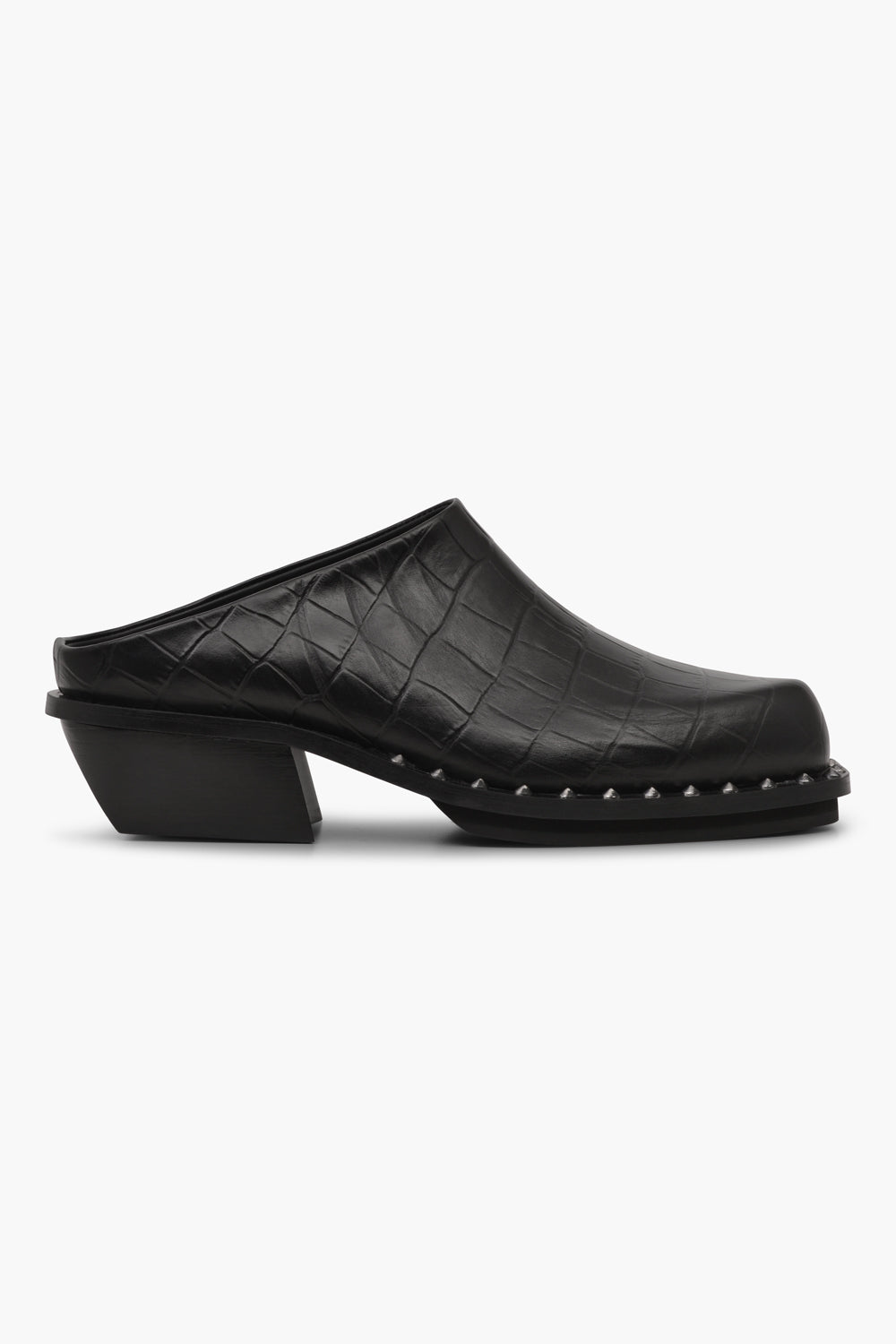Jude black embossed croco