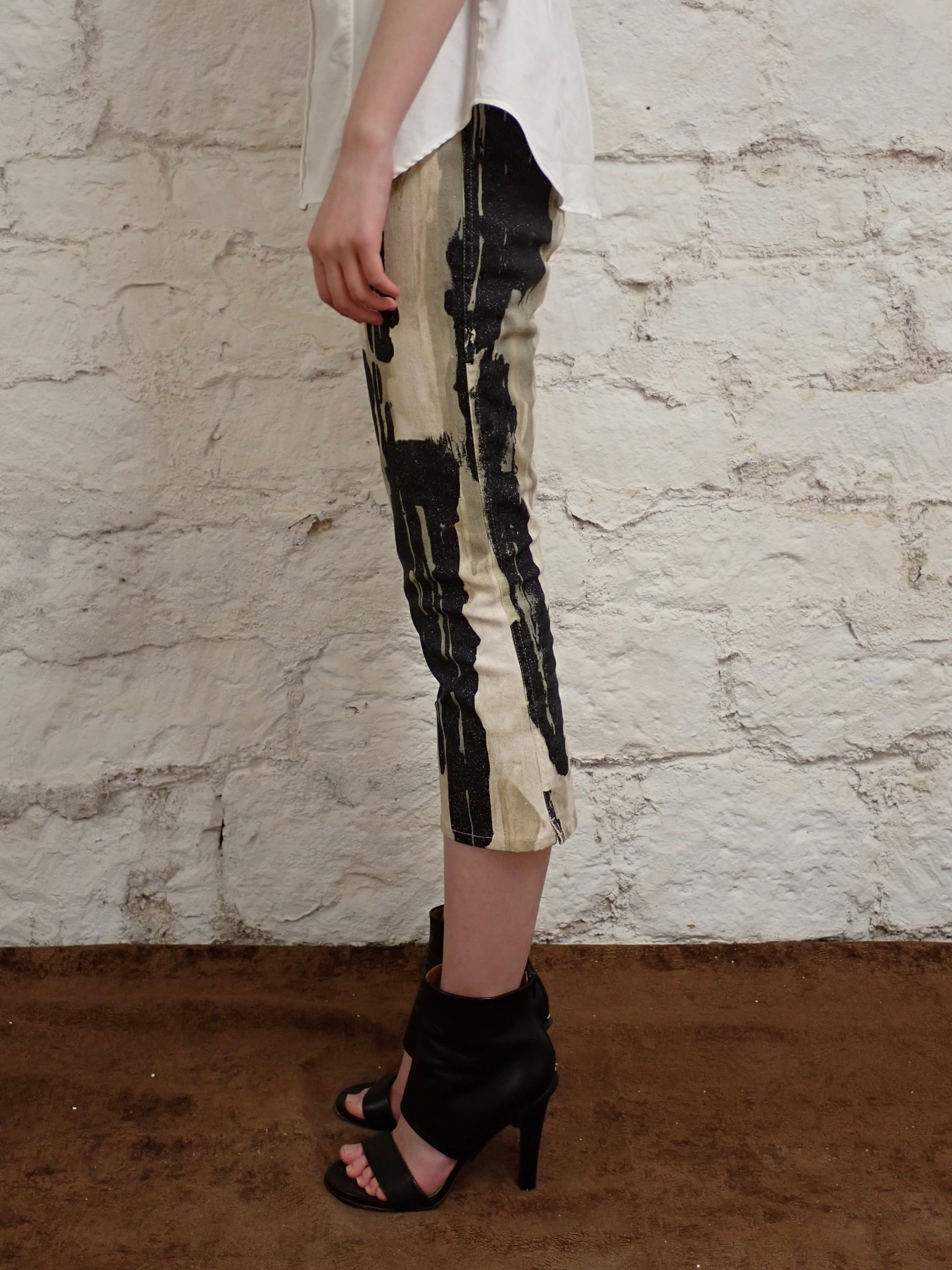 Golden capri pants