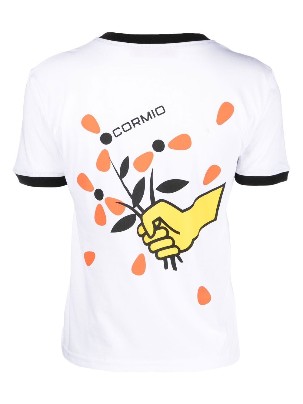 Jersey flower printed t-shirt