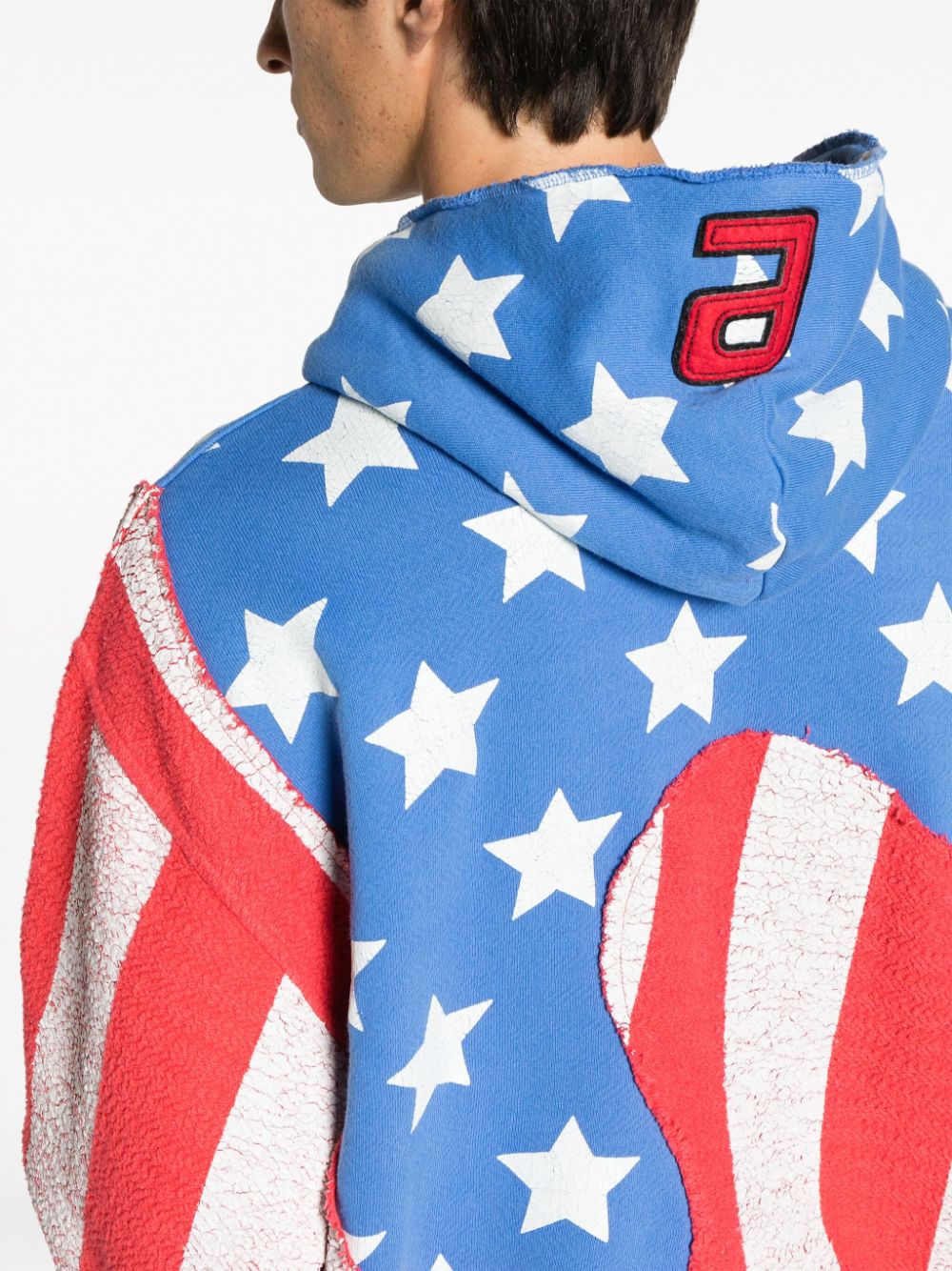 Unisex stars and stripes swirl hoodie knit