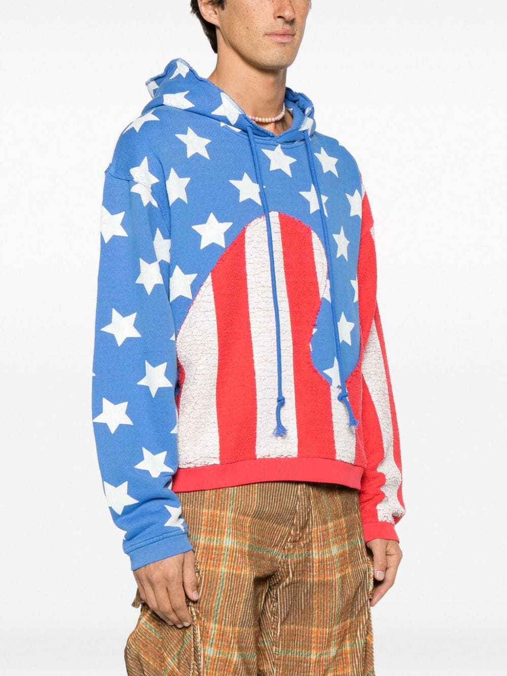 Unisex stars and stripes swirl hoodie knit