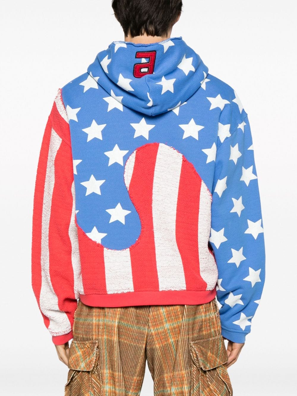 Unisex stars and stripes swirl hoodie knit