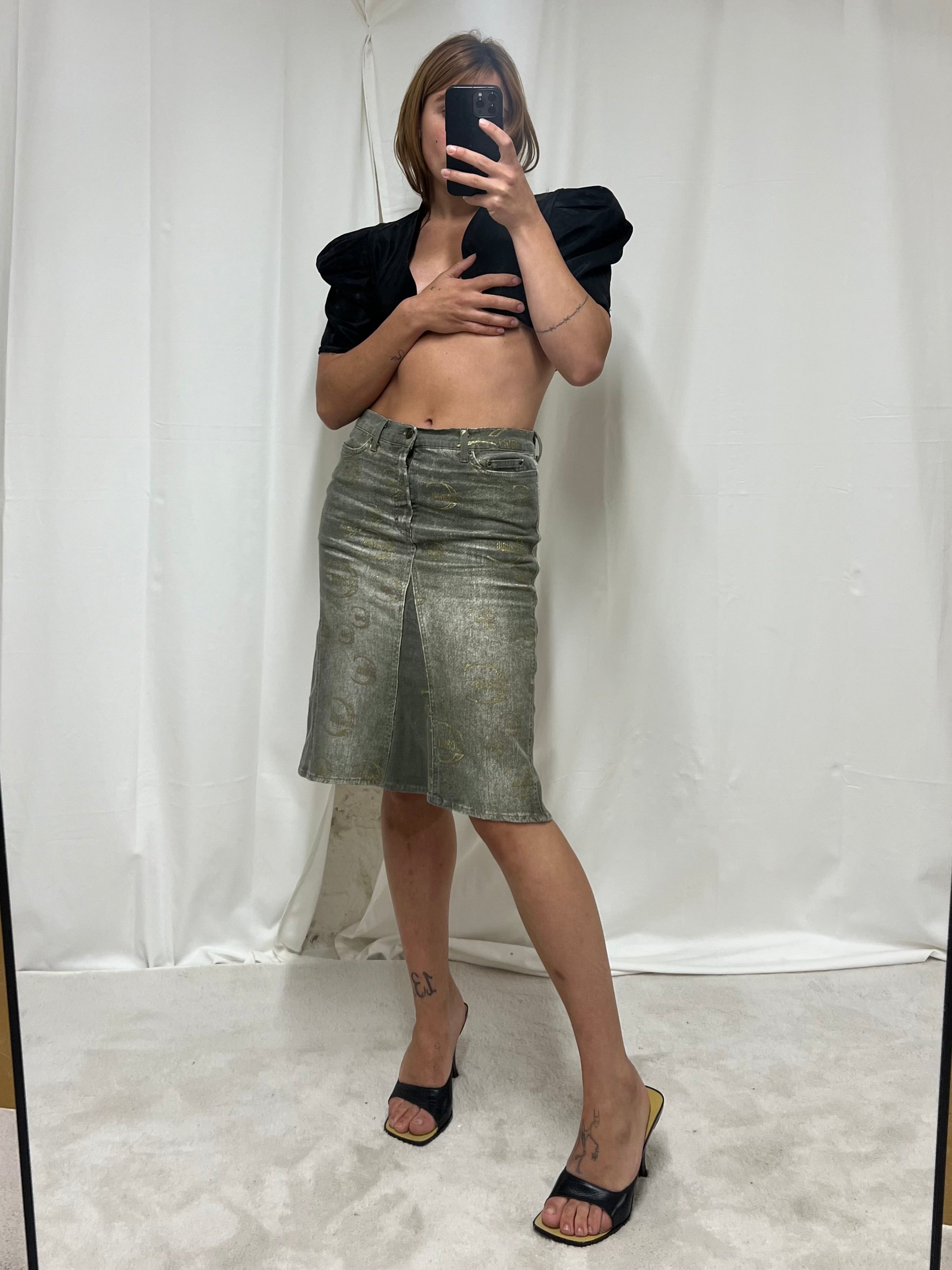 Just cavalli denim skirt