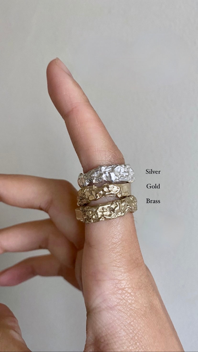 Melting away ring - silver