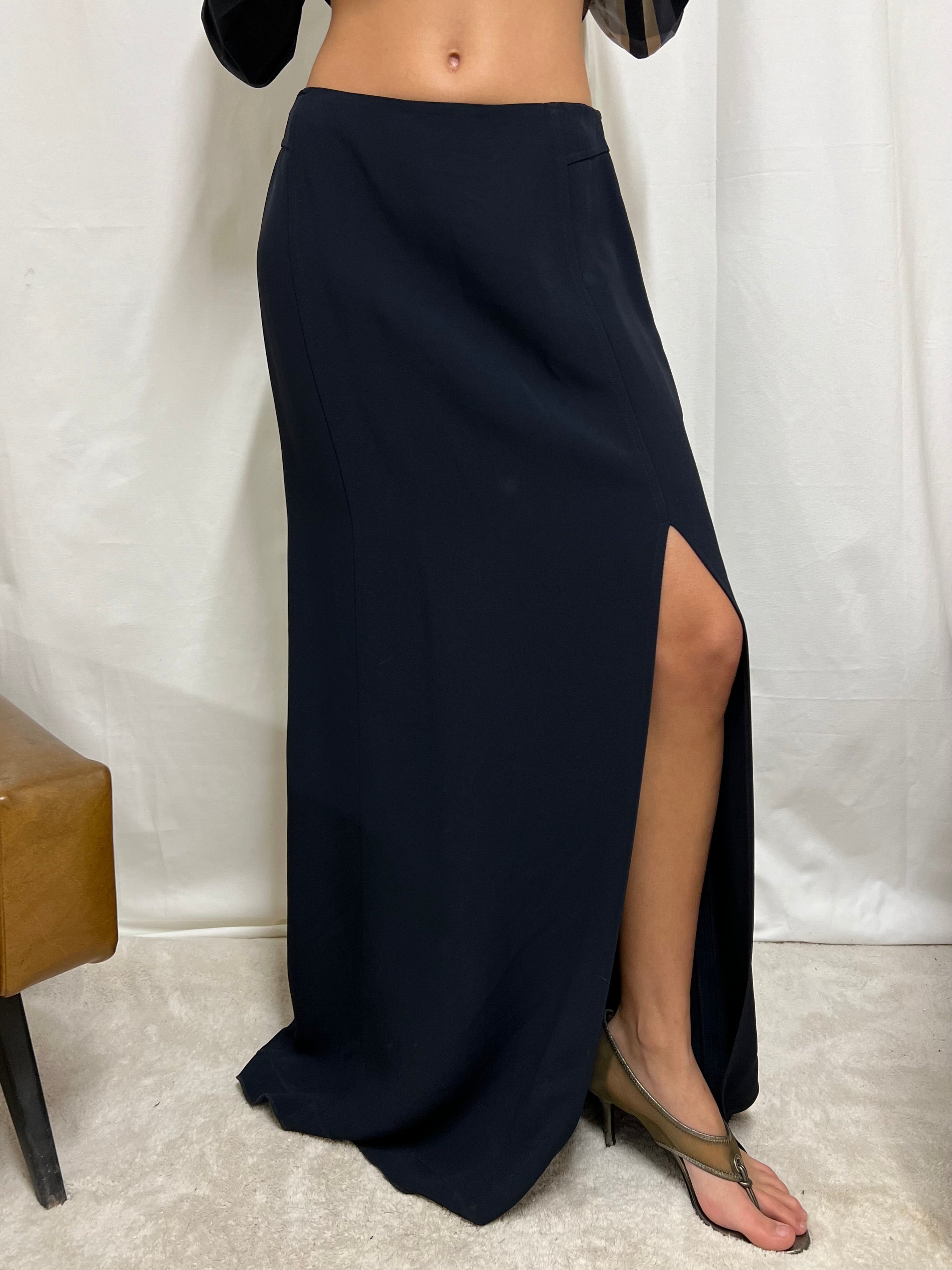 Deep blue maxi skirt