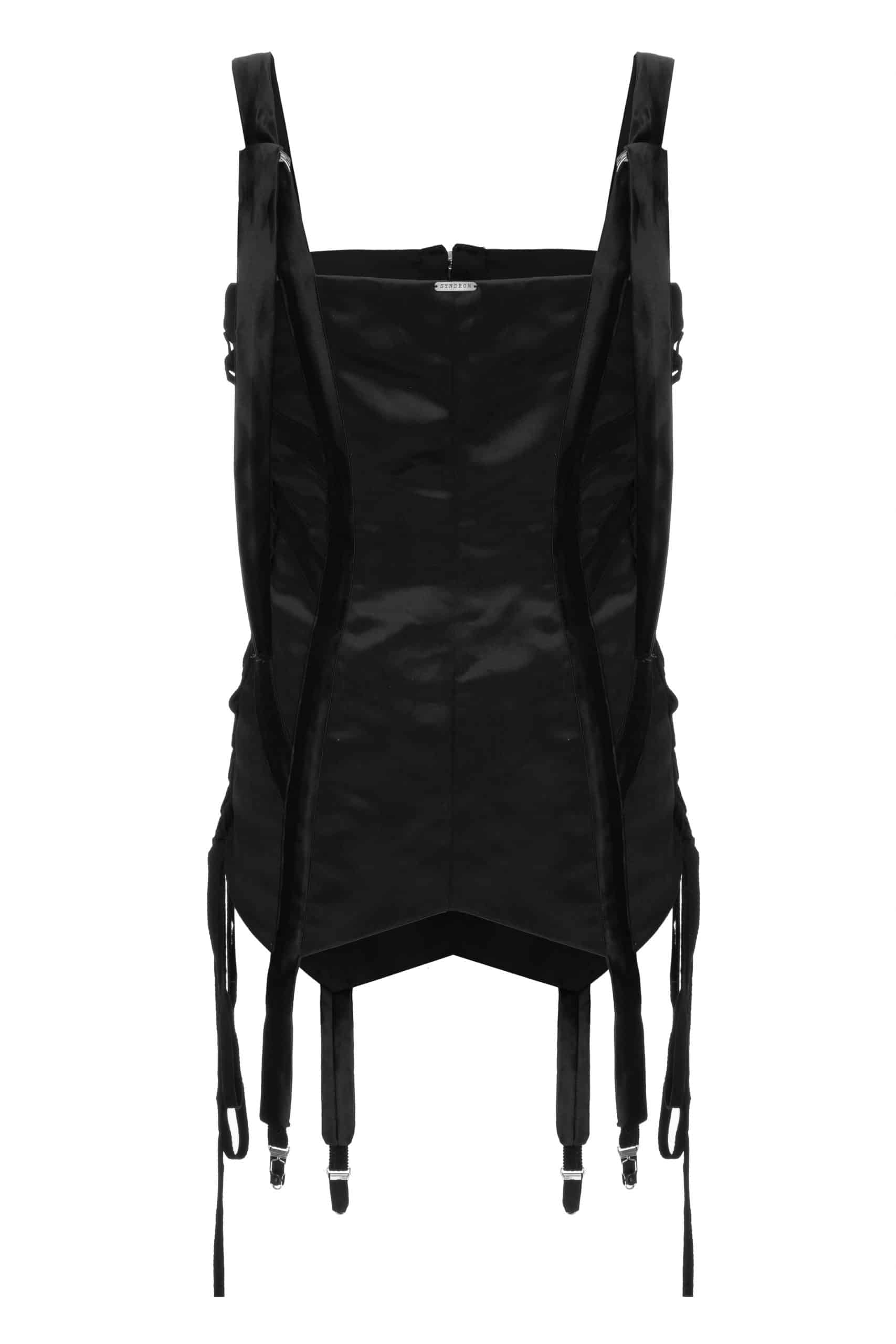 Black drawstring corset
