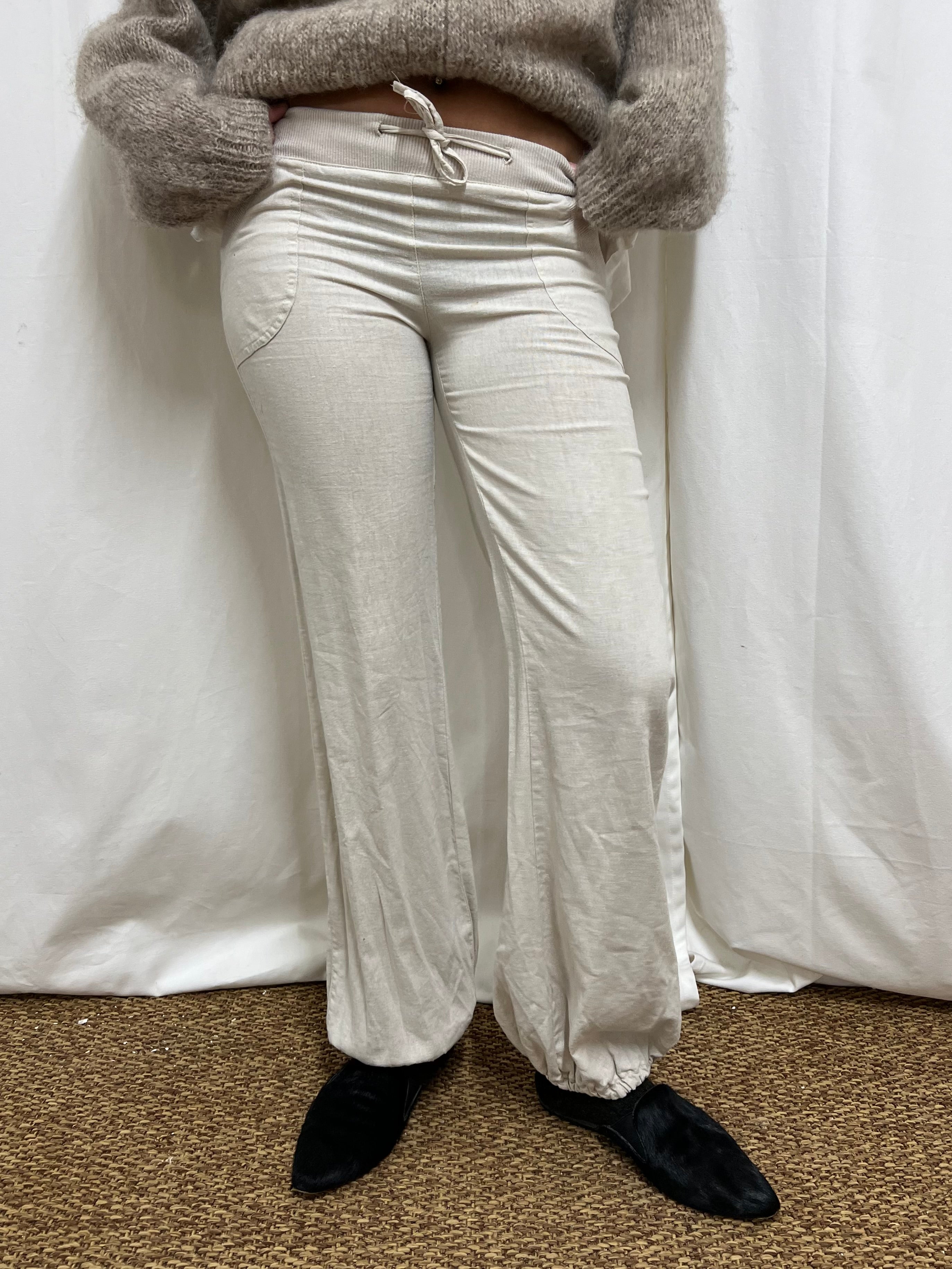 Linen balloon trousers