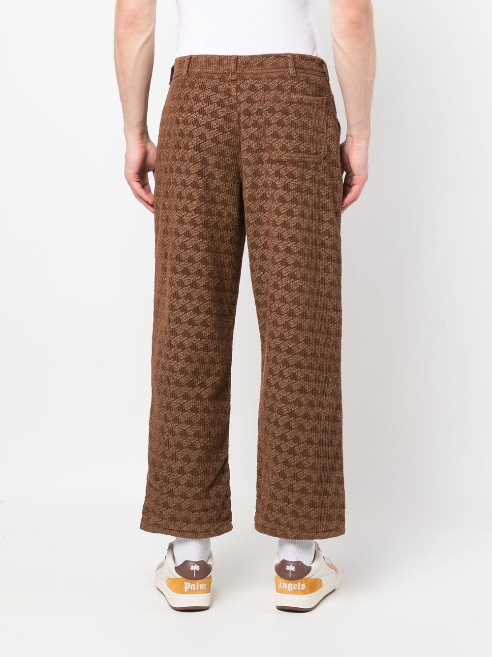 Unisex corduroy embossed pants woven
