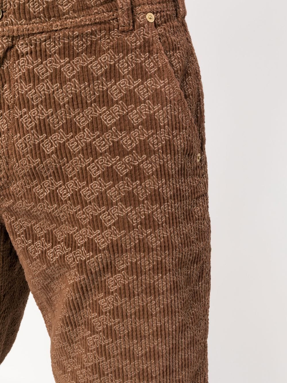 Unisex corduroy embossed pants woven