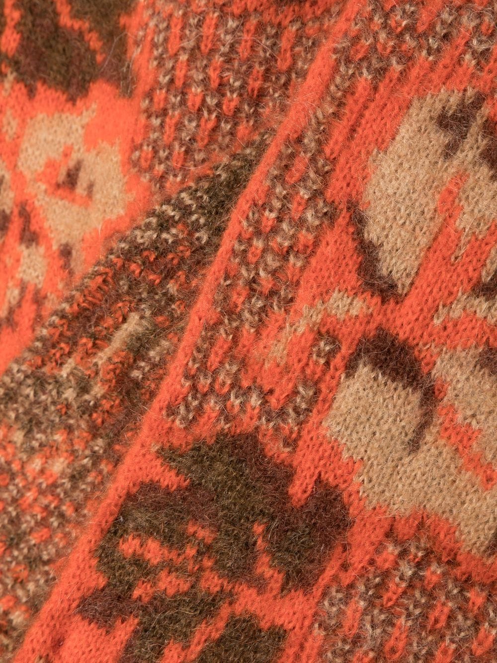 Unisex round neck jacquard scarf knit
