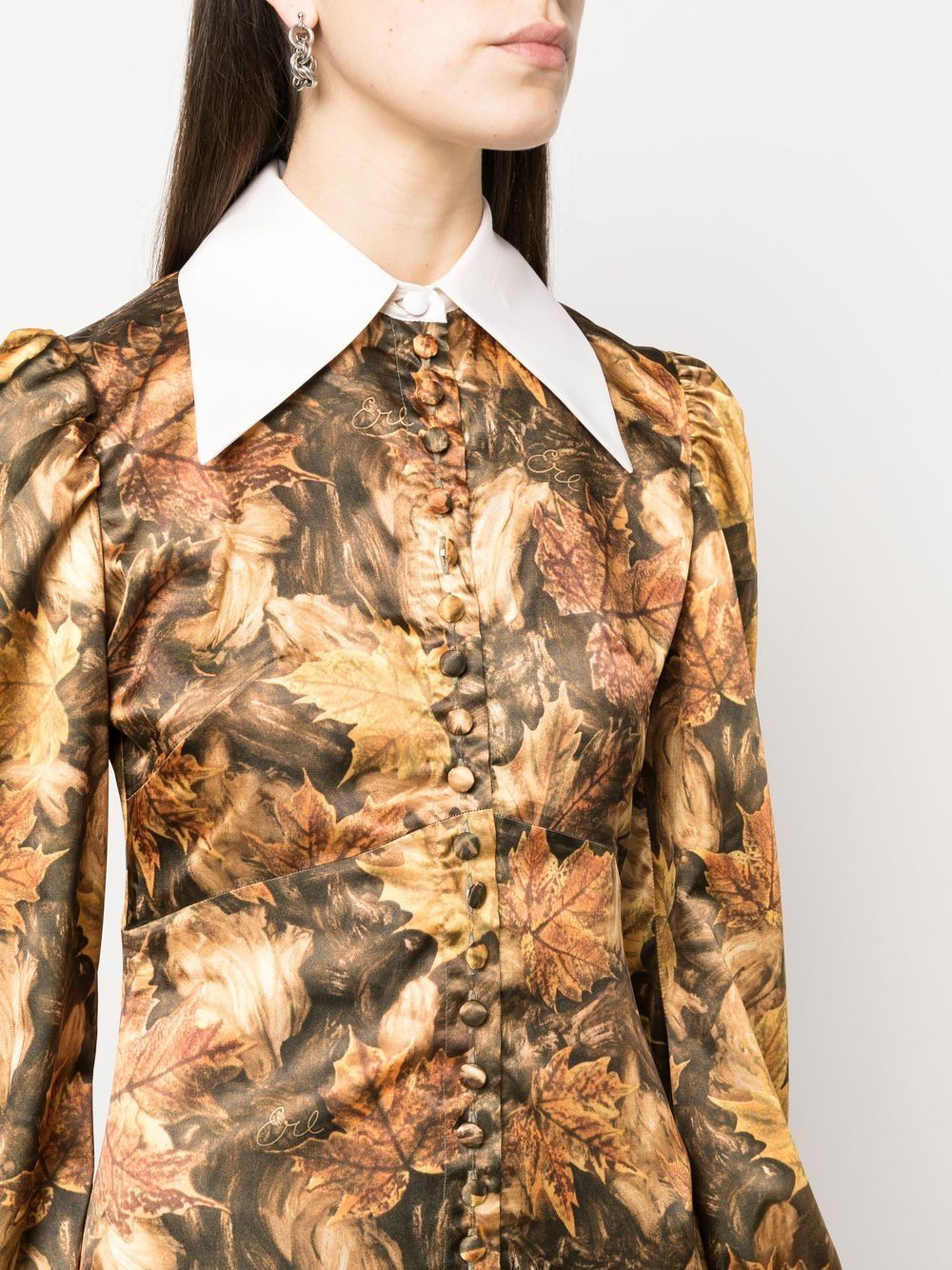 Womens printed satin dress woven