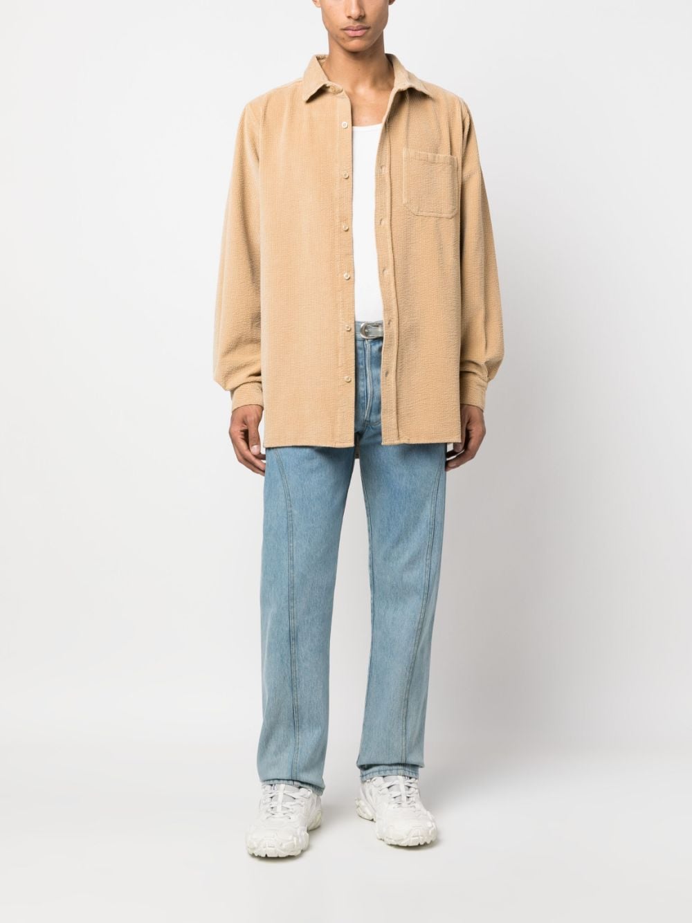 Unisex corduroy shirt woven