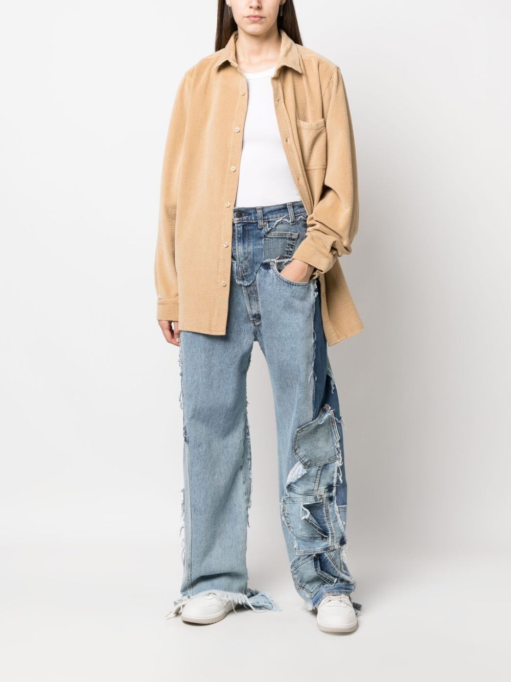 Unisex corduroy shirt woven
