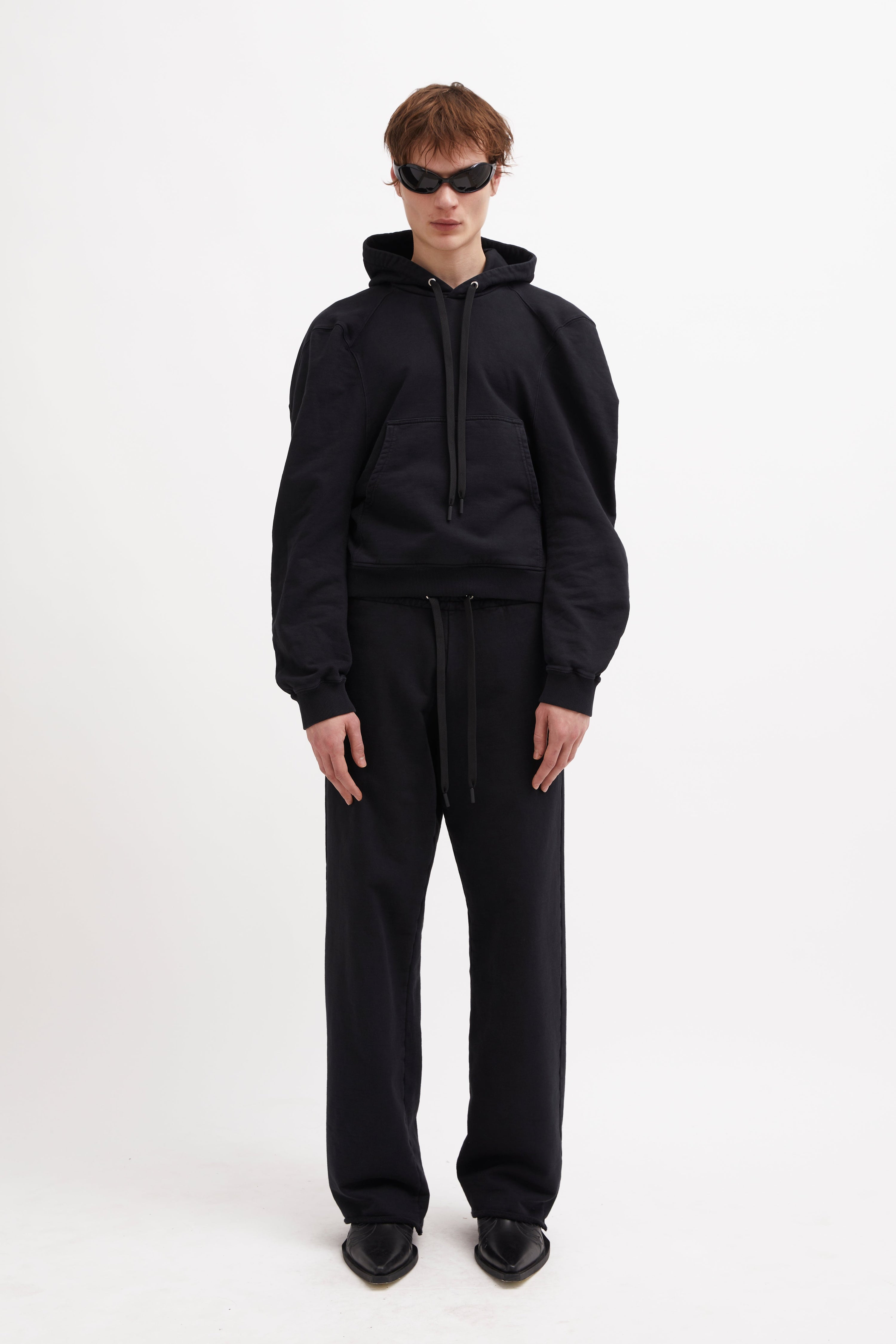 Bulldog hoodie black overdye
