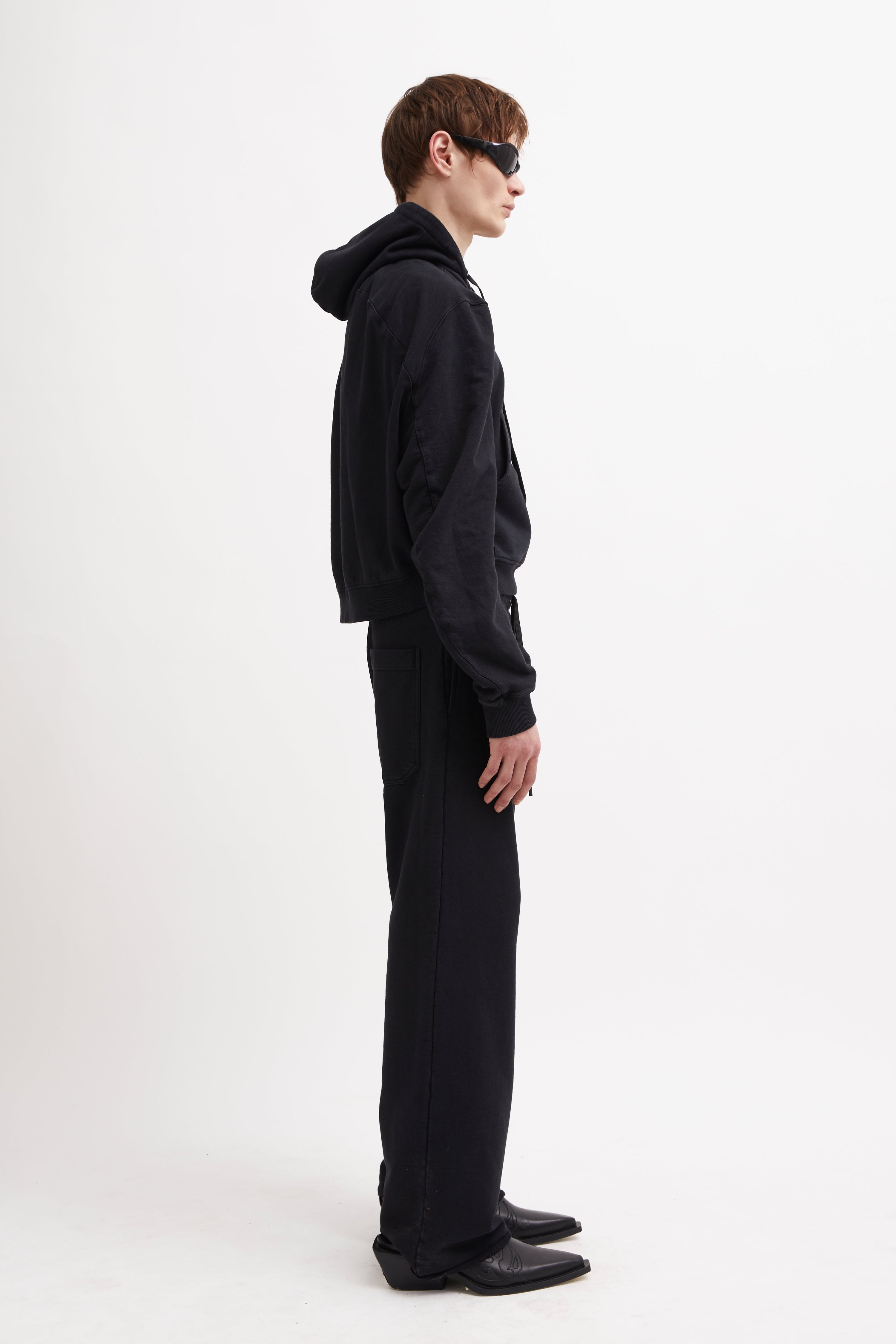 Bulldog hoodie black overdye