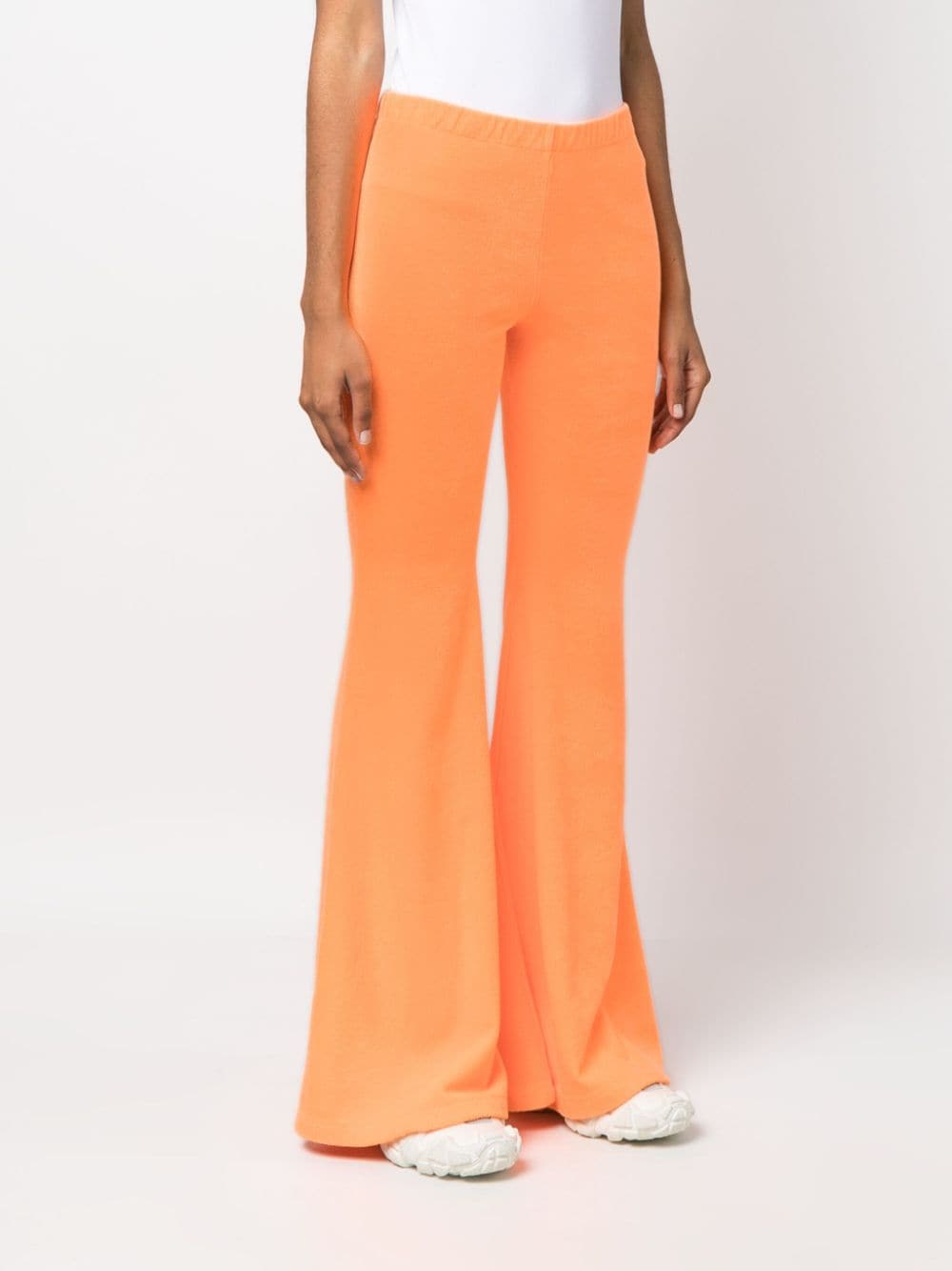 Womens terry flared pants knit