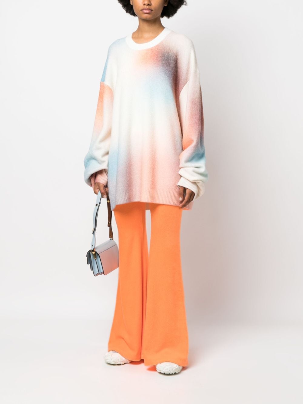 Womens terry flared pants knit