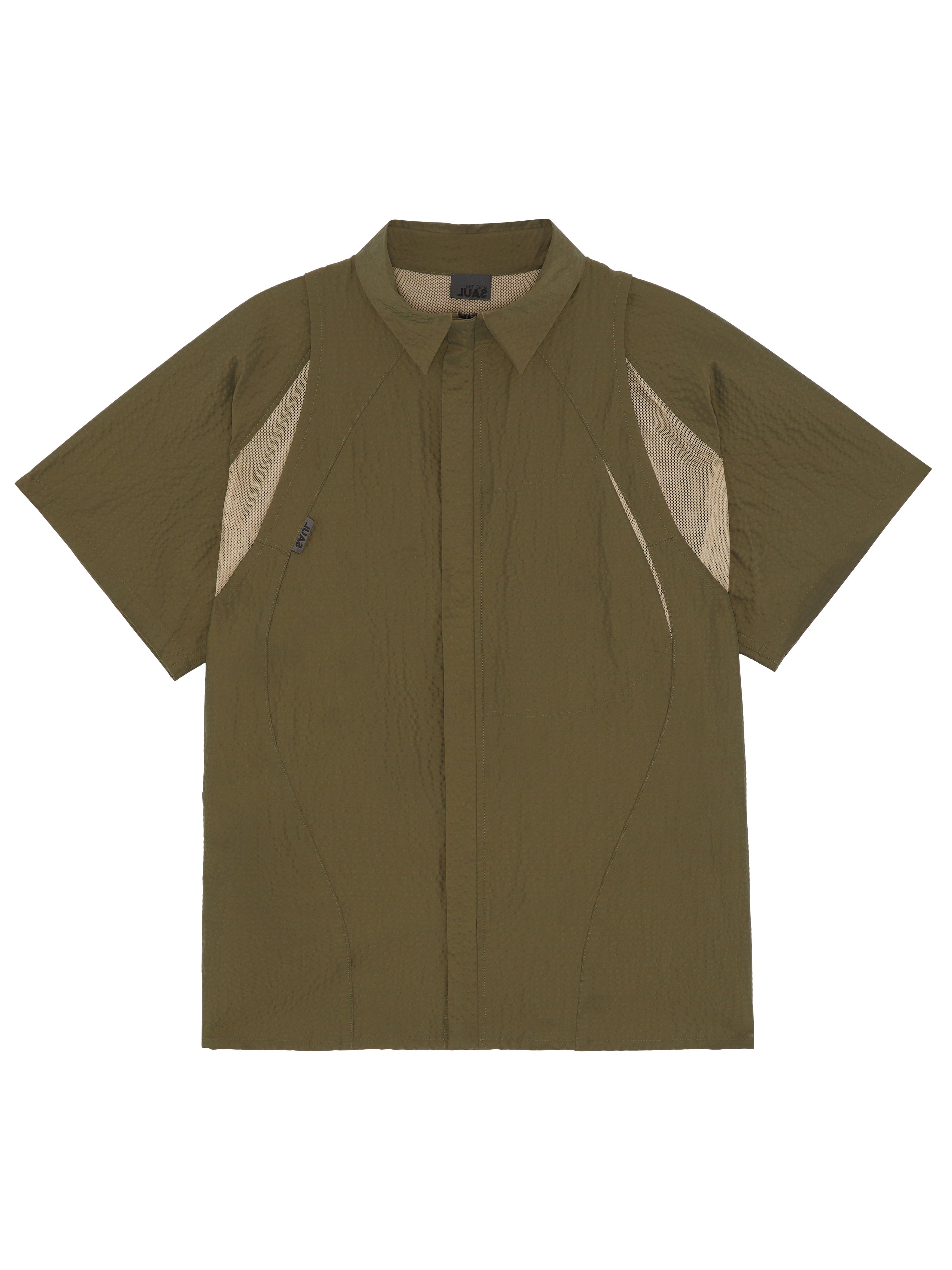 Seersucker  shirt - khaki