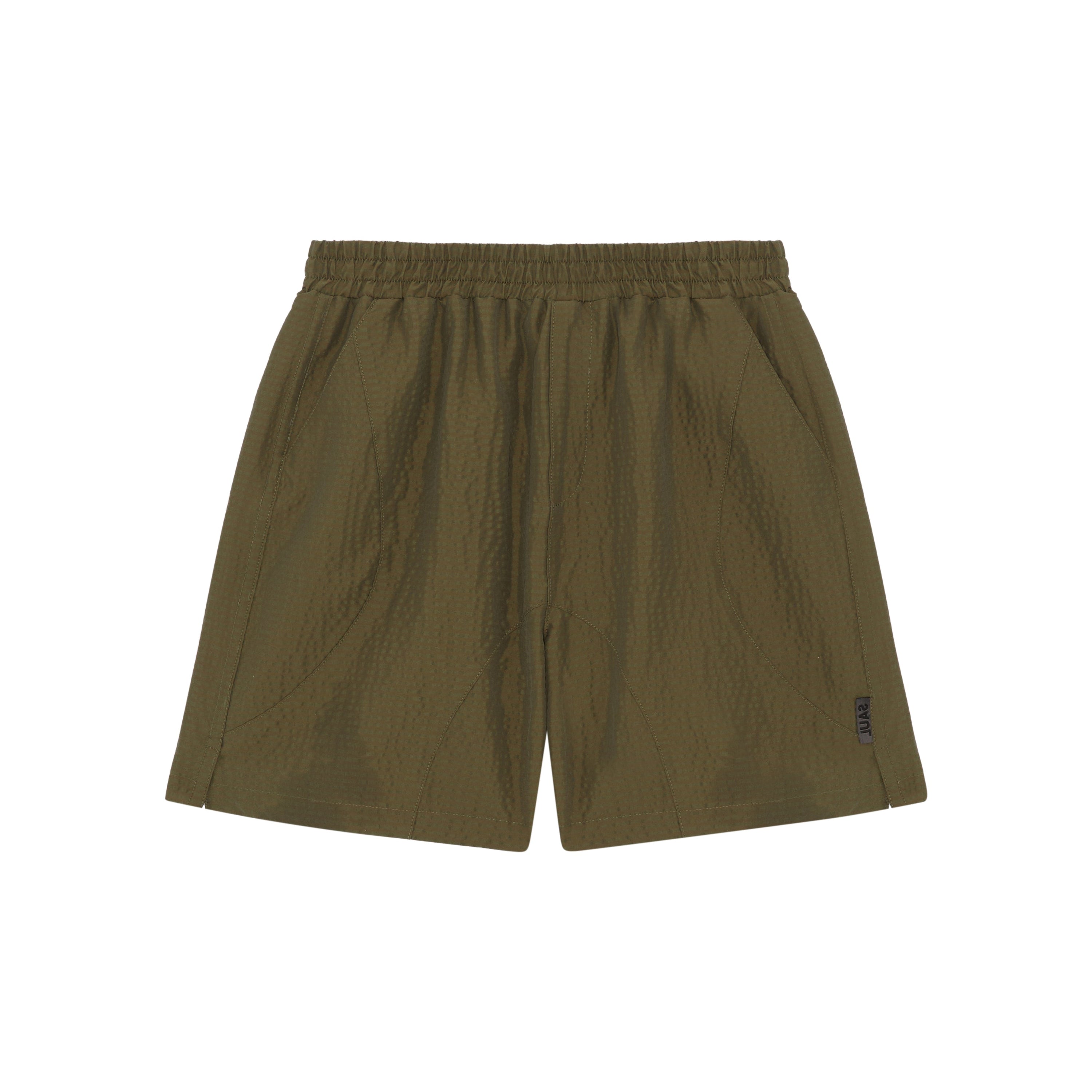 Seersucker beach shorts - khaki