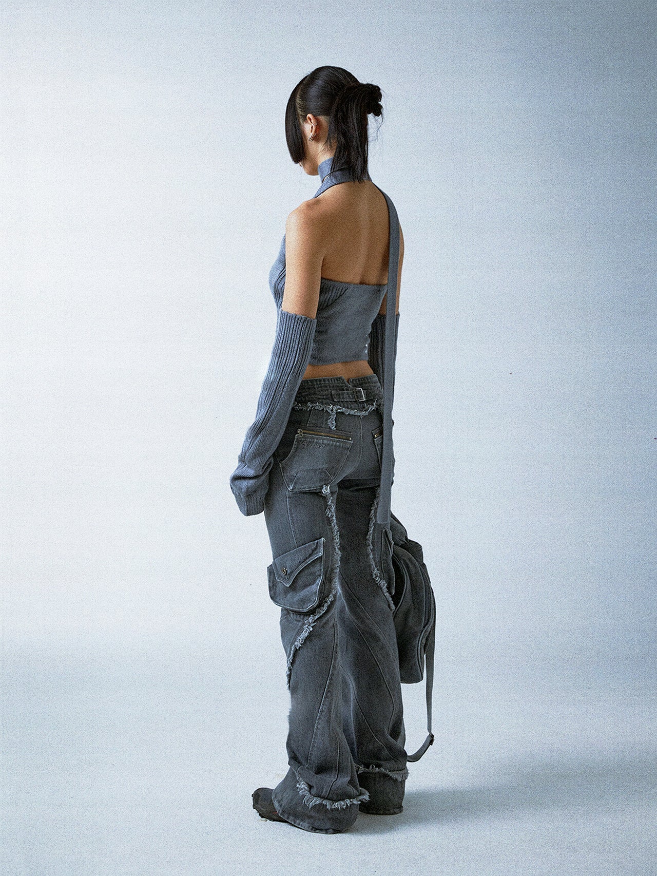 Knit sleeveless w/ arm warmers