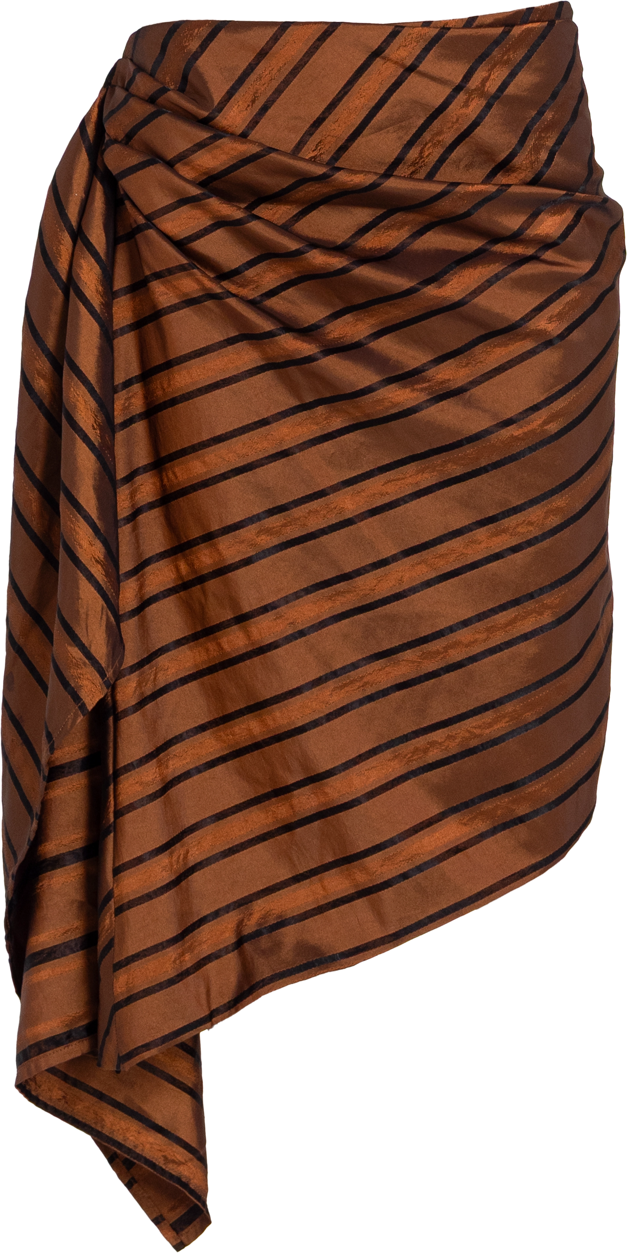 Asymmetrical skirt stripes
