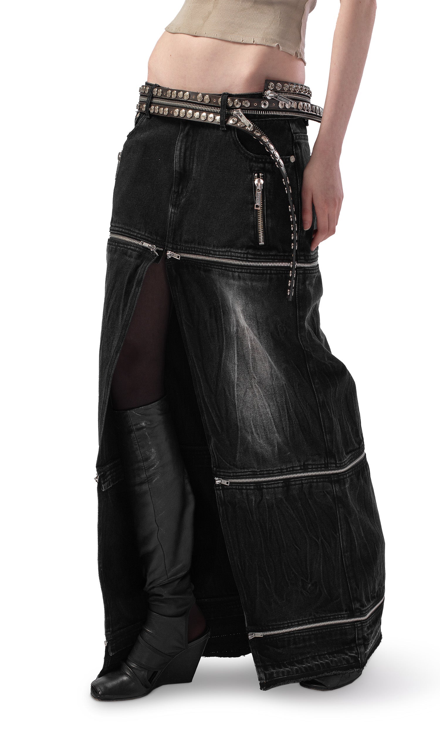 Transformer zip skirt