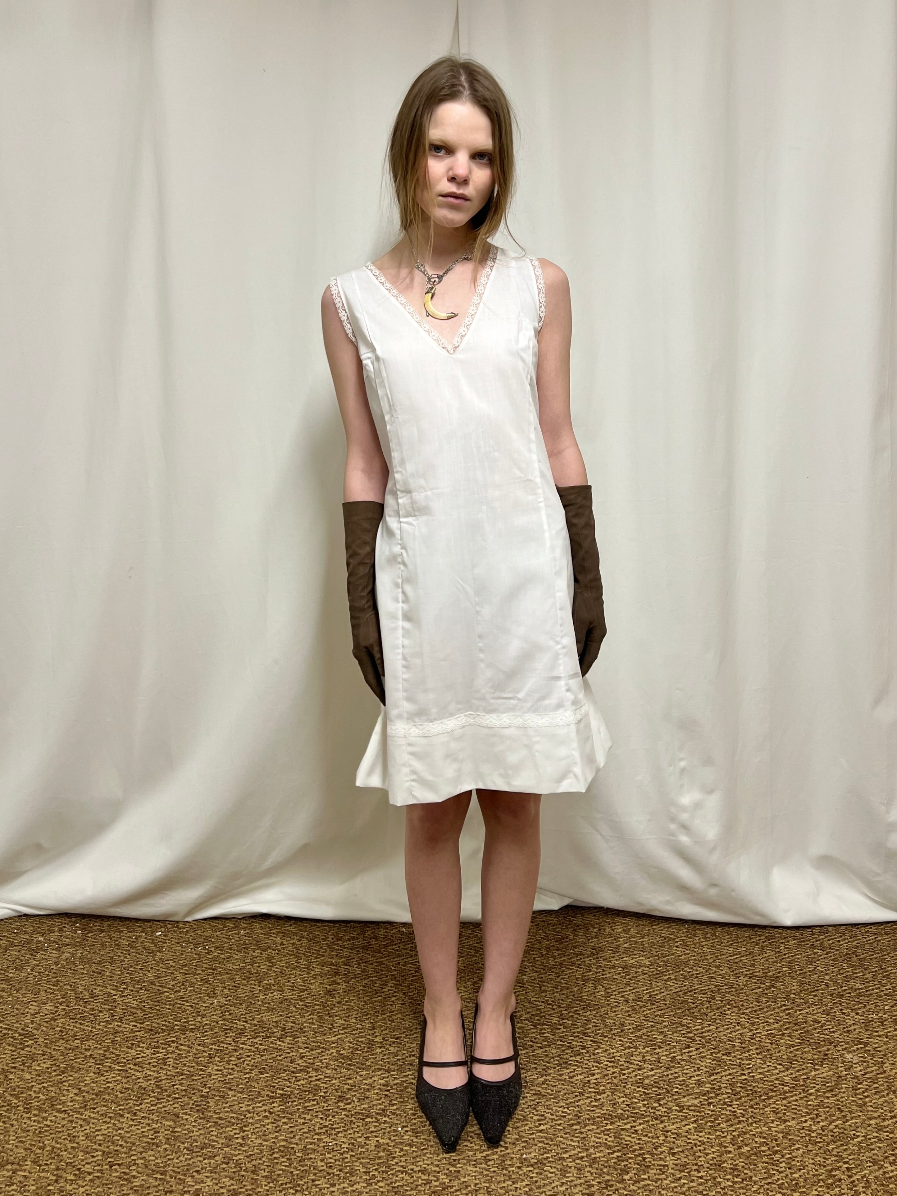 Mini cotton slip dress