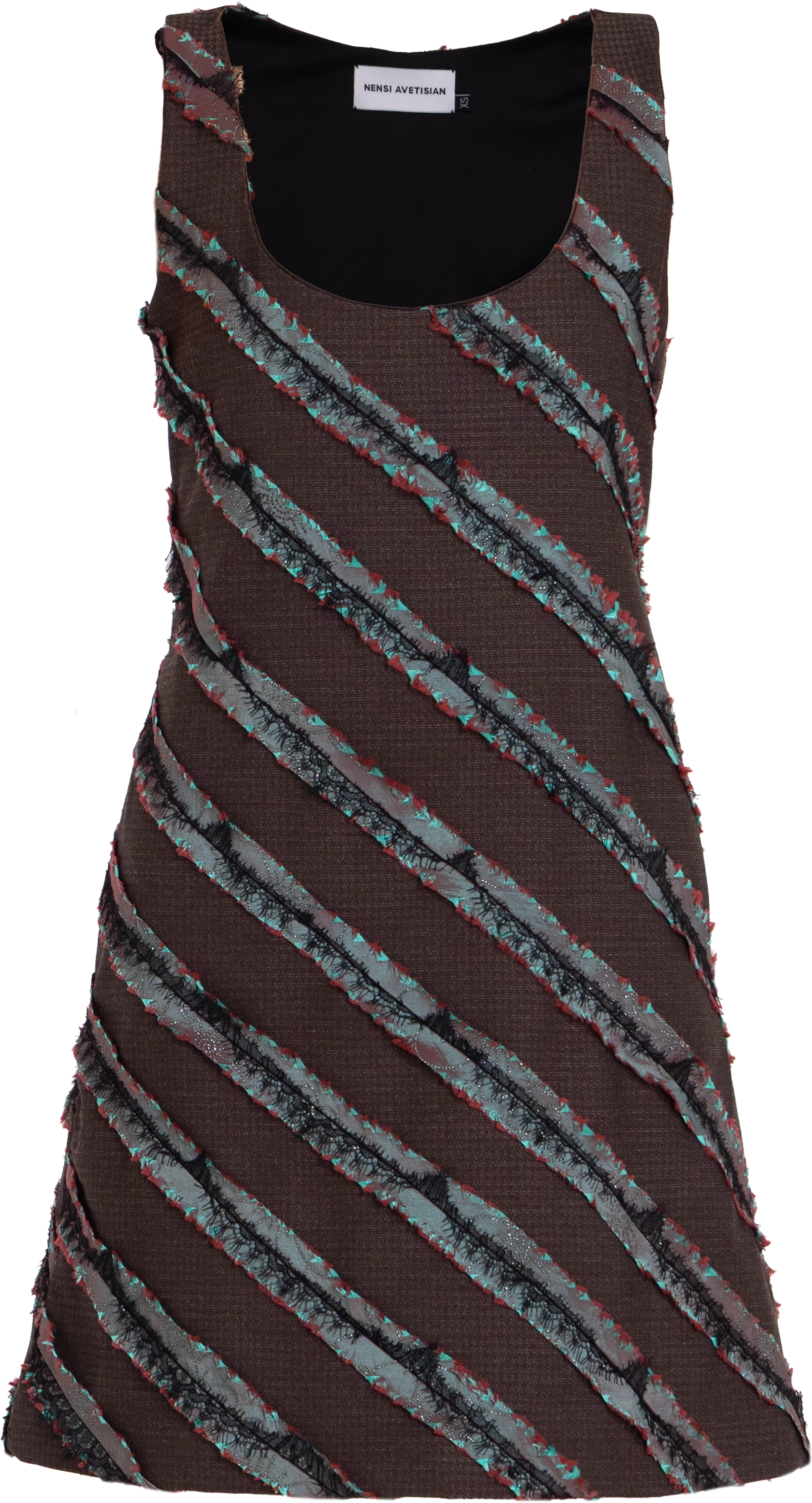 Mini dress with stripes