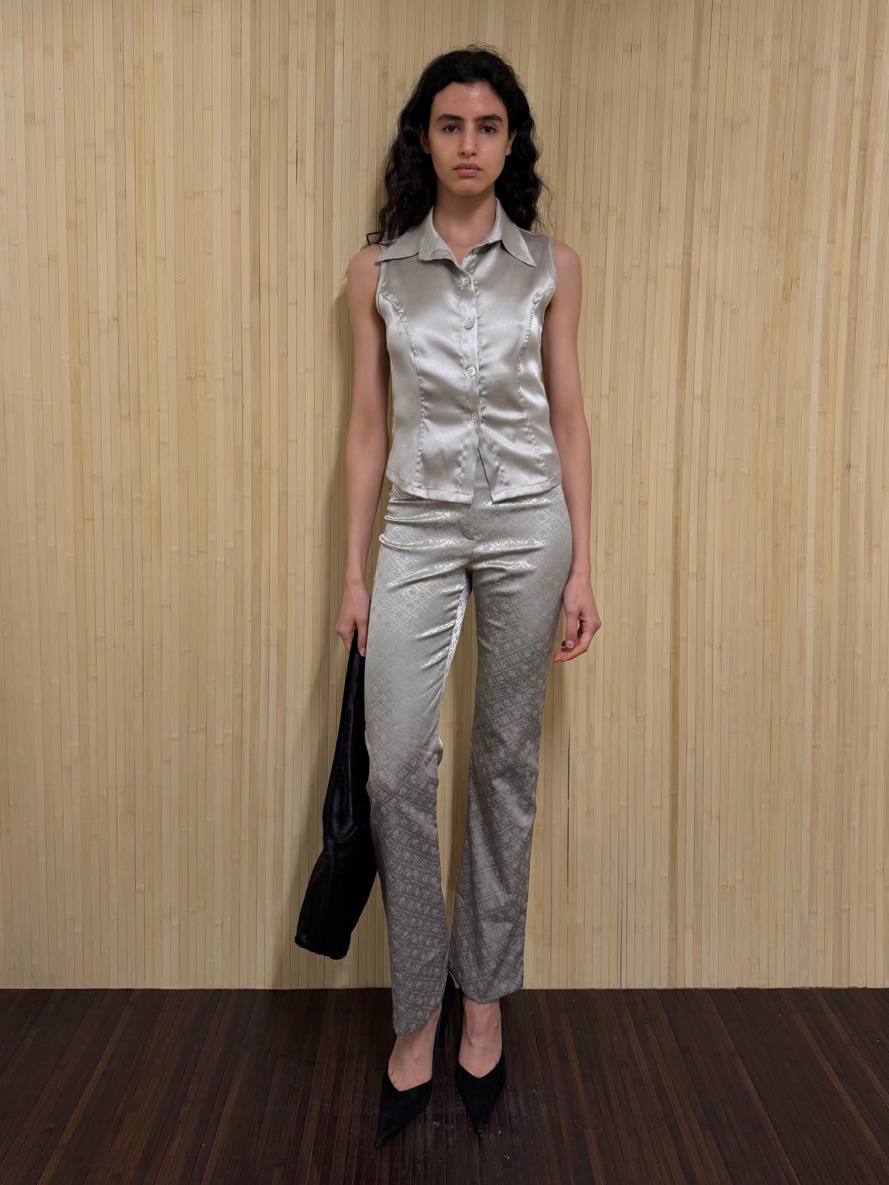 Satin trousers