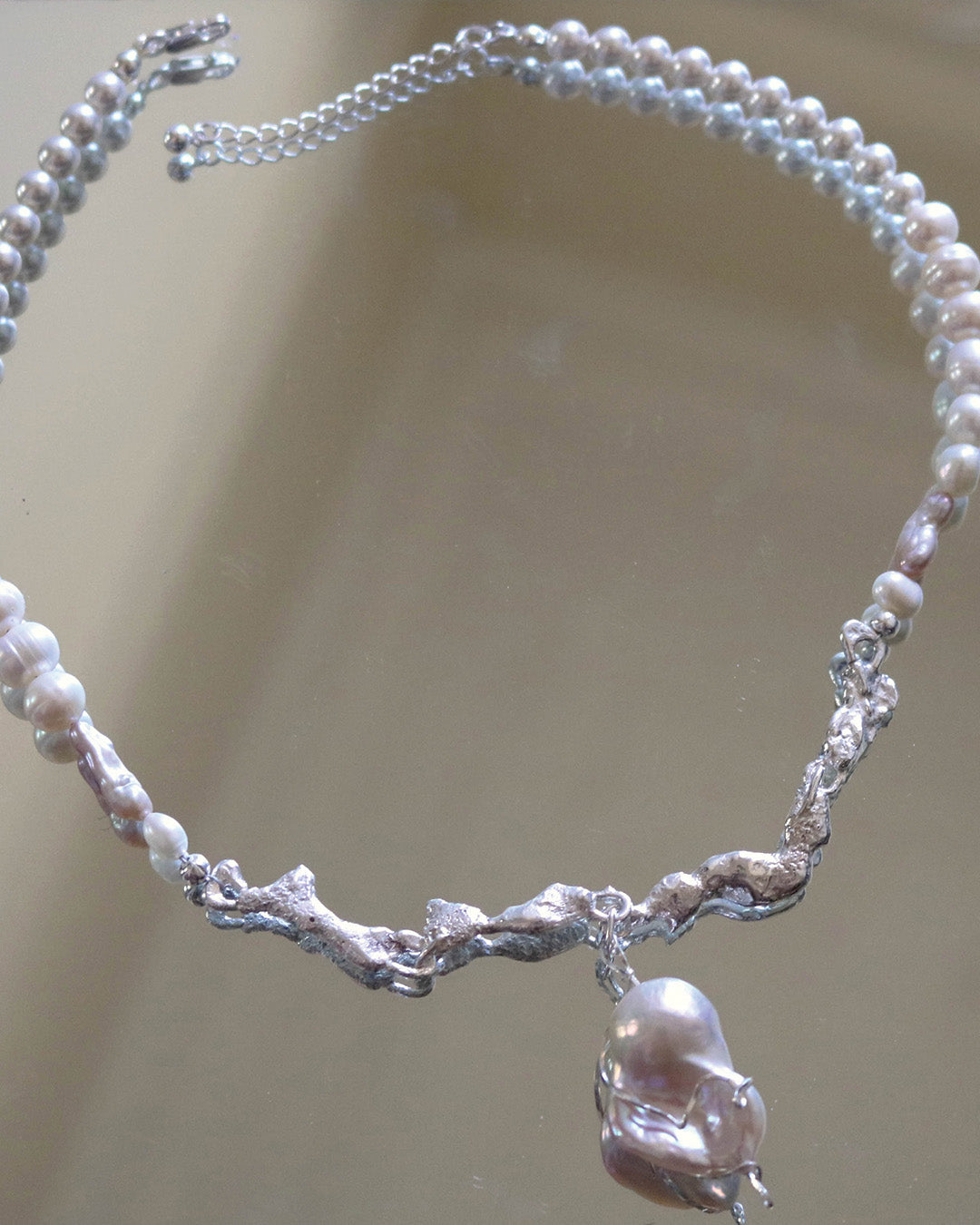 Darling silver necklace - purple