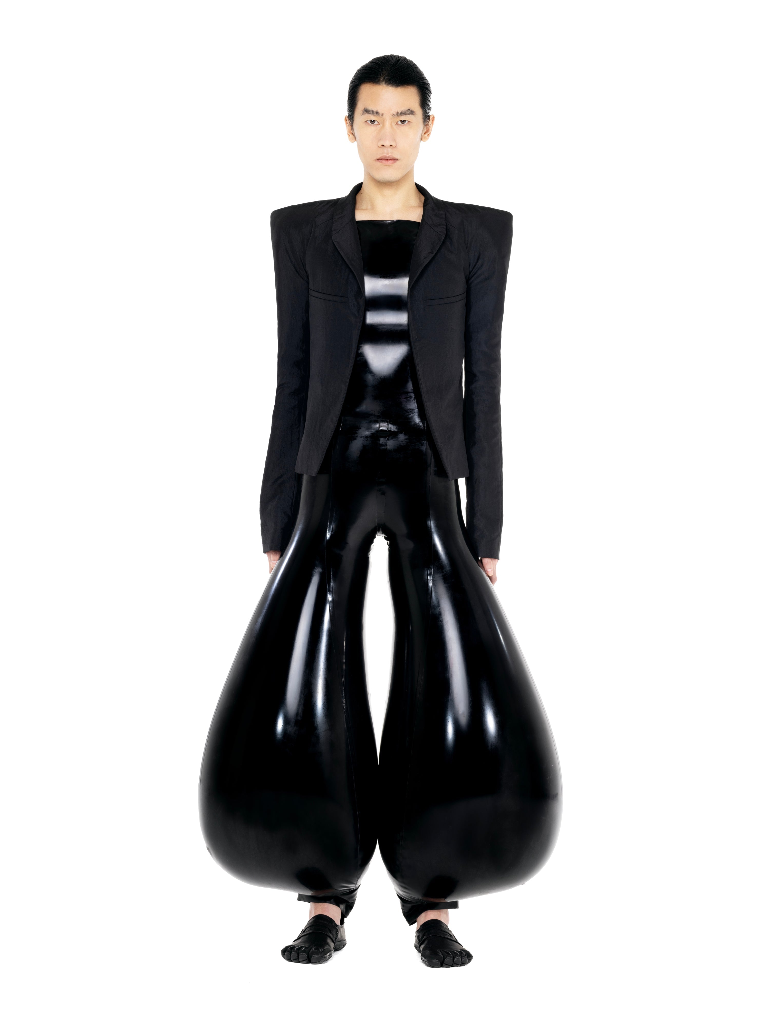 Black limo inflatable trousers | harri exclusive