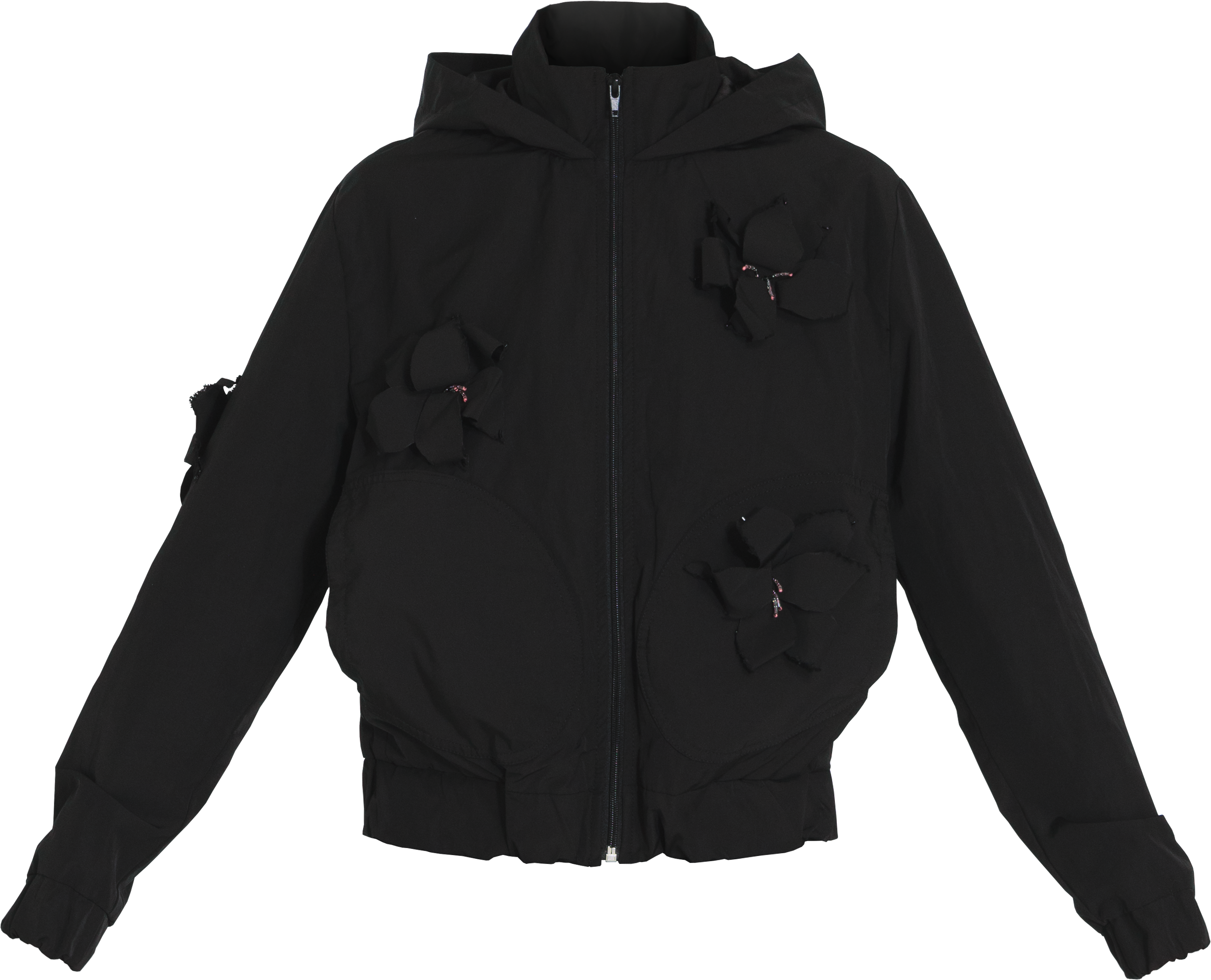 Windbreaker with flowers