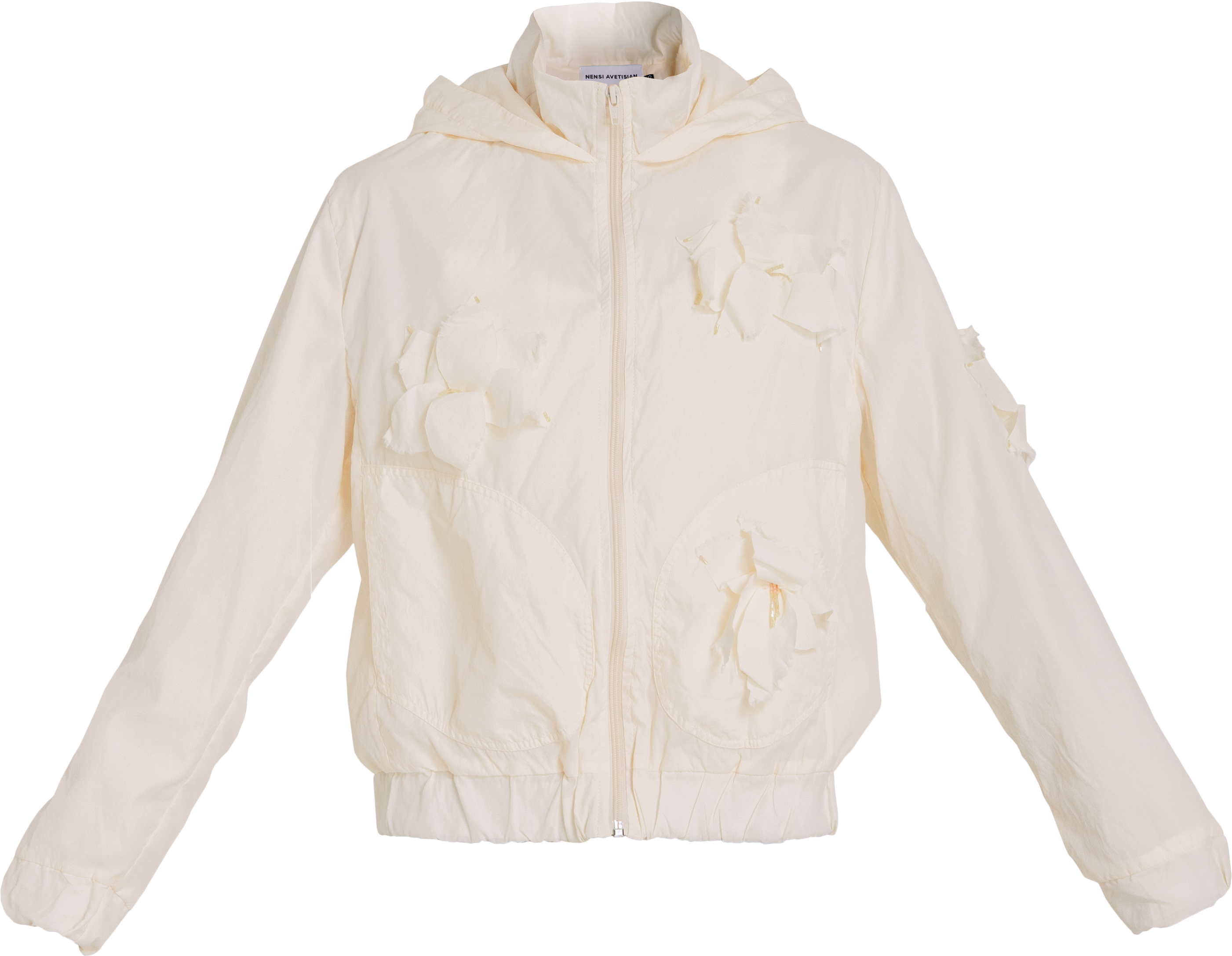 Windbreaker with flowers