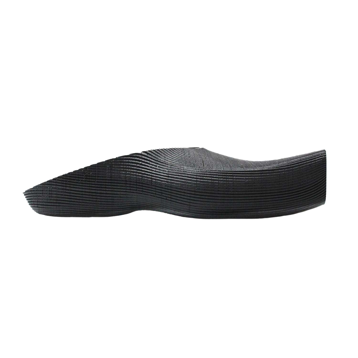 Square toe rubber mules, black