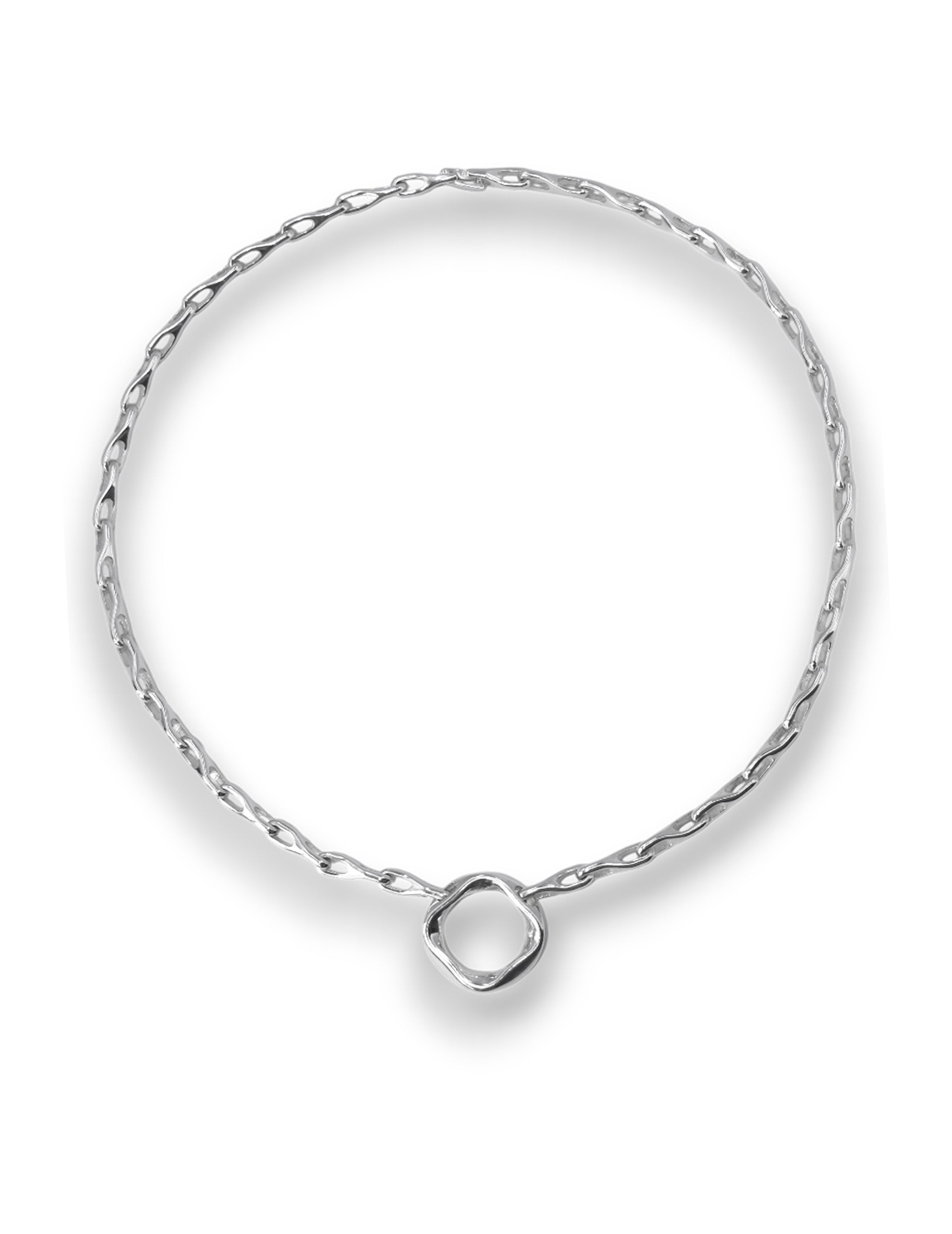 Wave square necklace