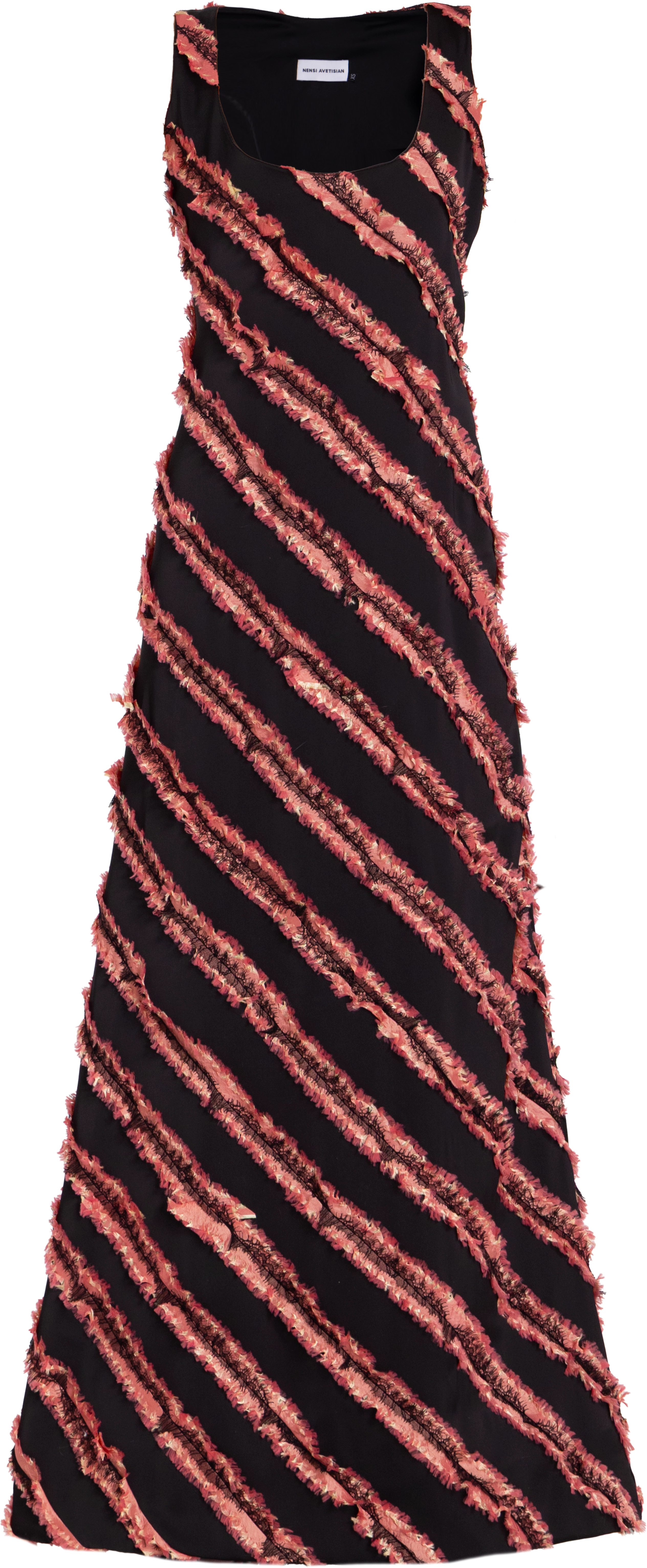 Maxi dress with stripes