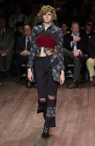 Comme des garçons a/w 2001 floral velvet pants