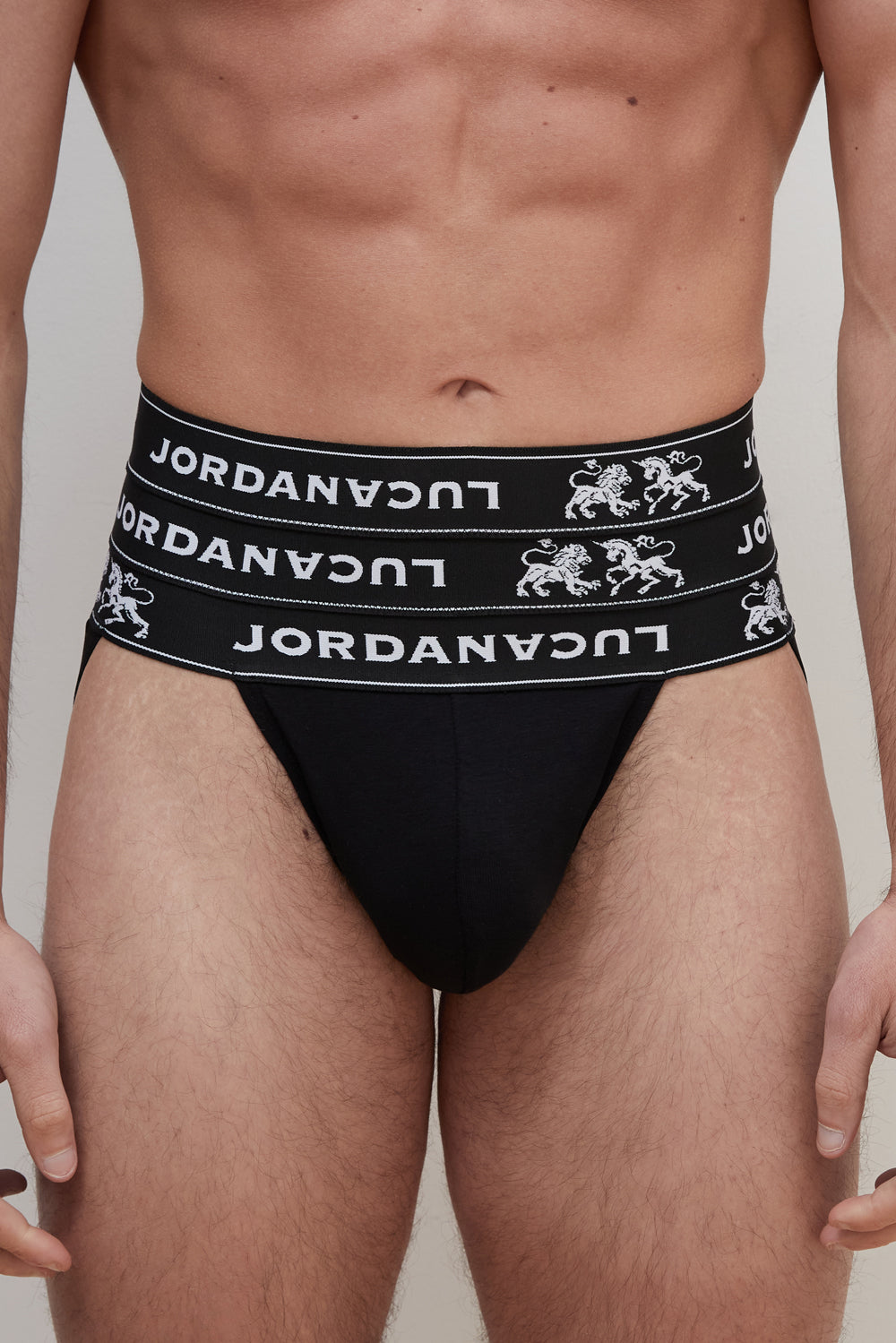 Jlt-3 triple elastic jockstrap black