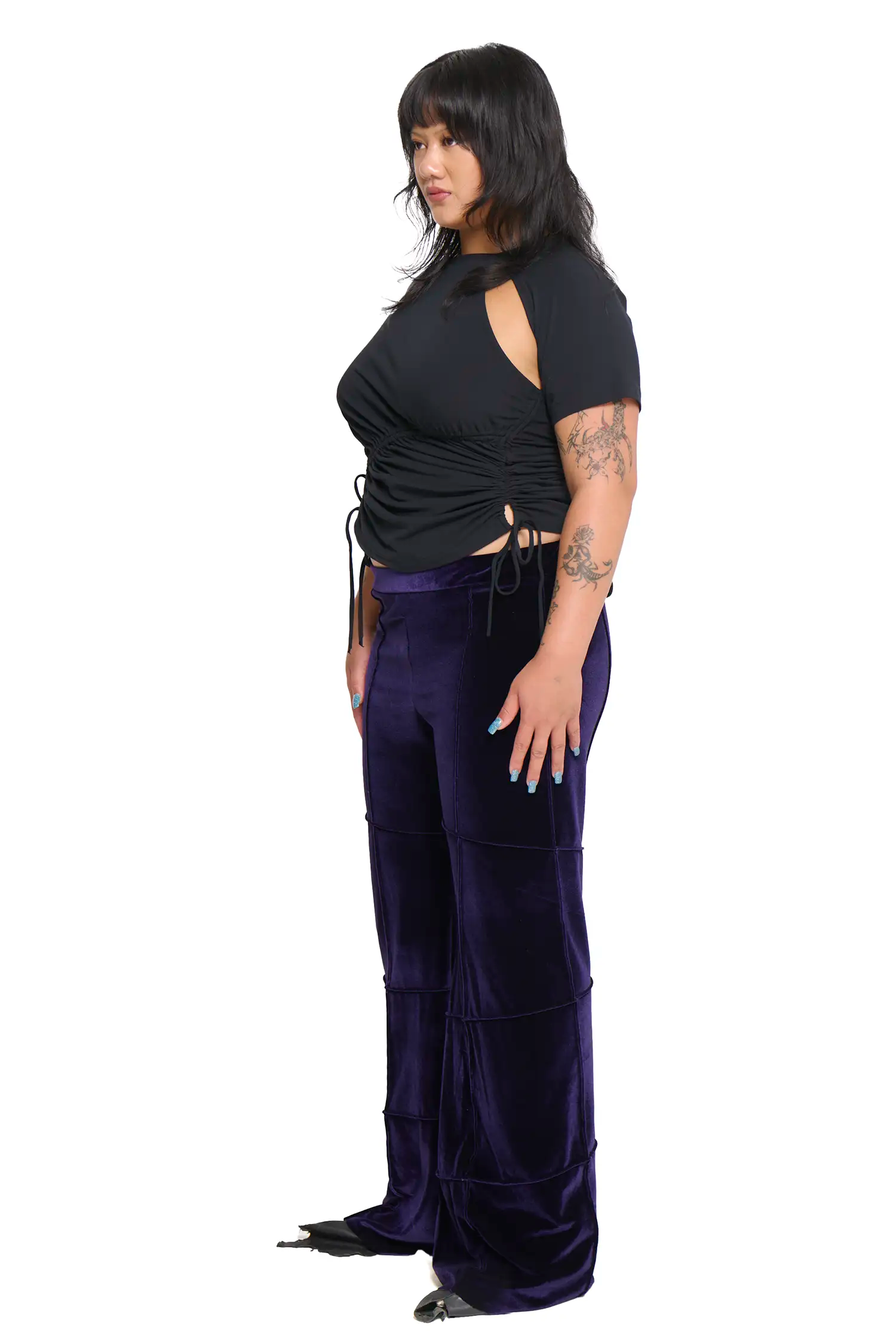 Spider pant - purple (flare)