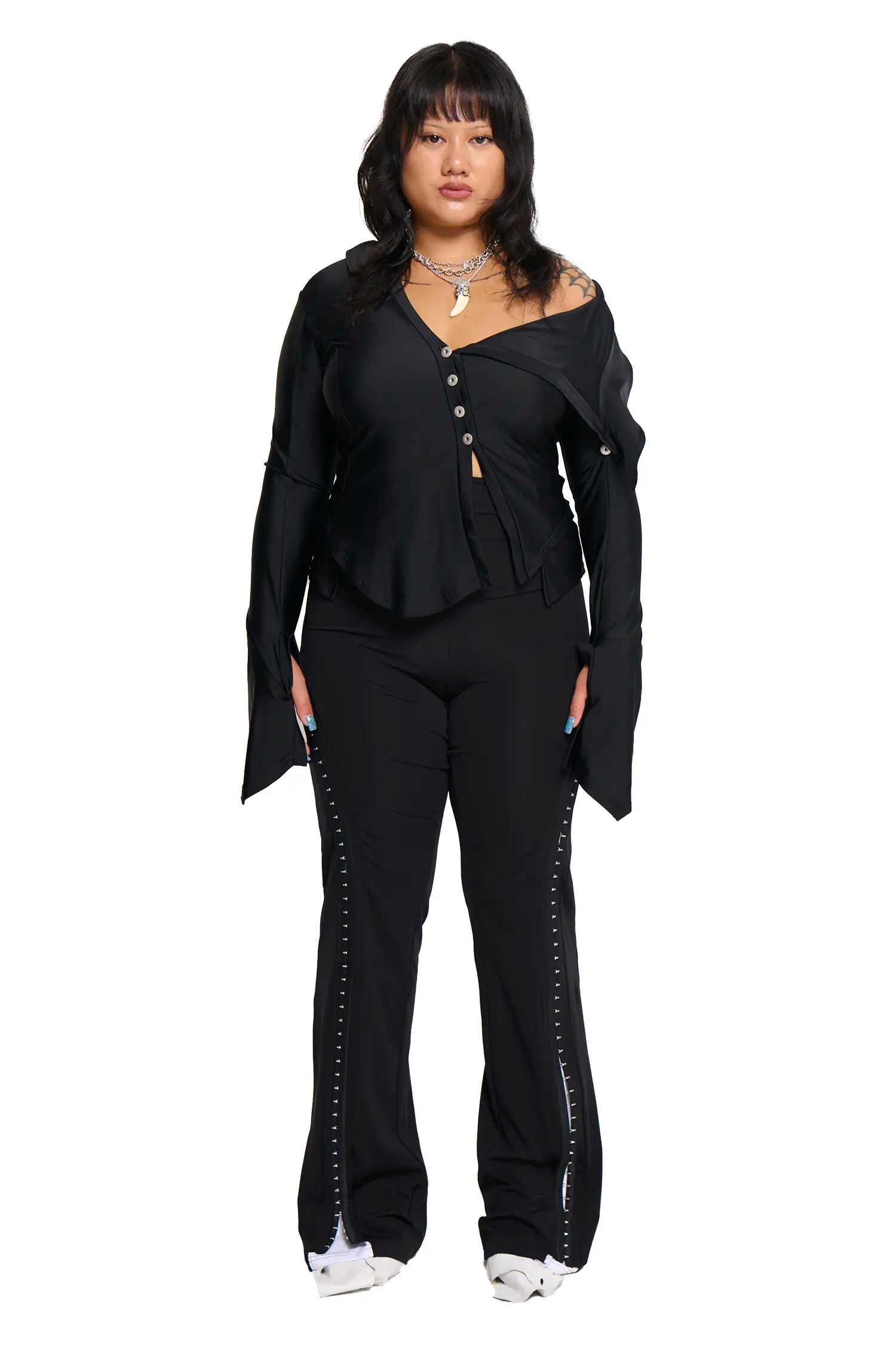 Hooked pant - black/white