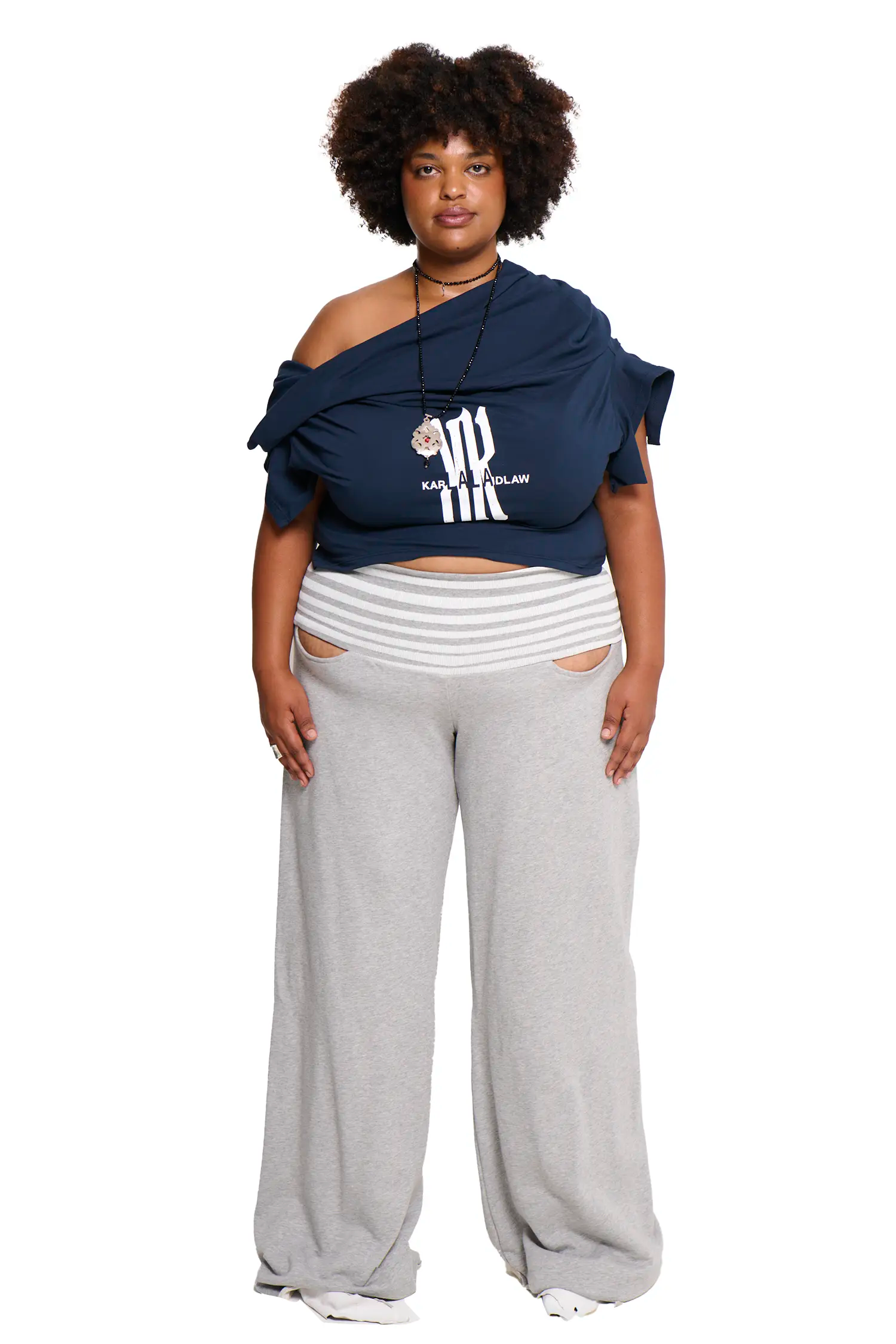 Circus pant - grey/white