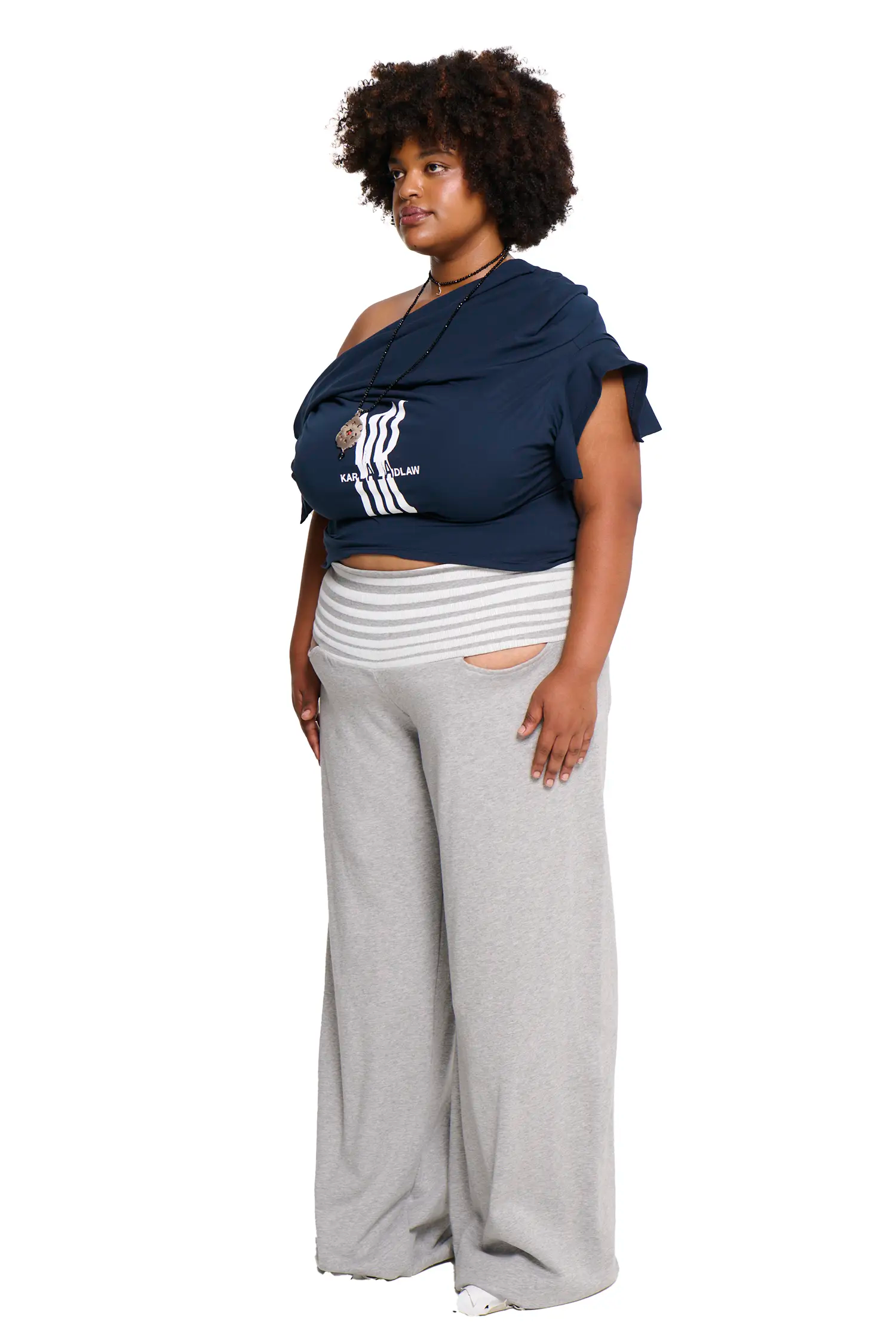 Circus pant - grey/white