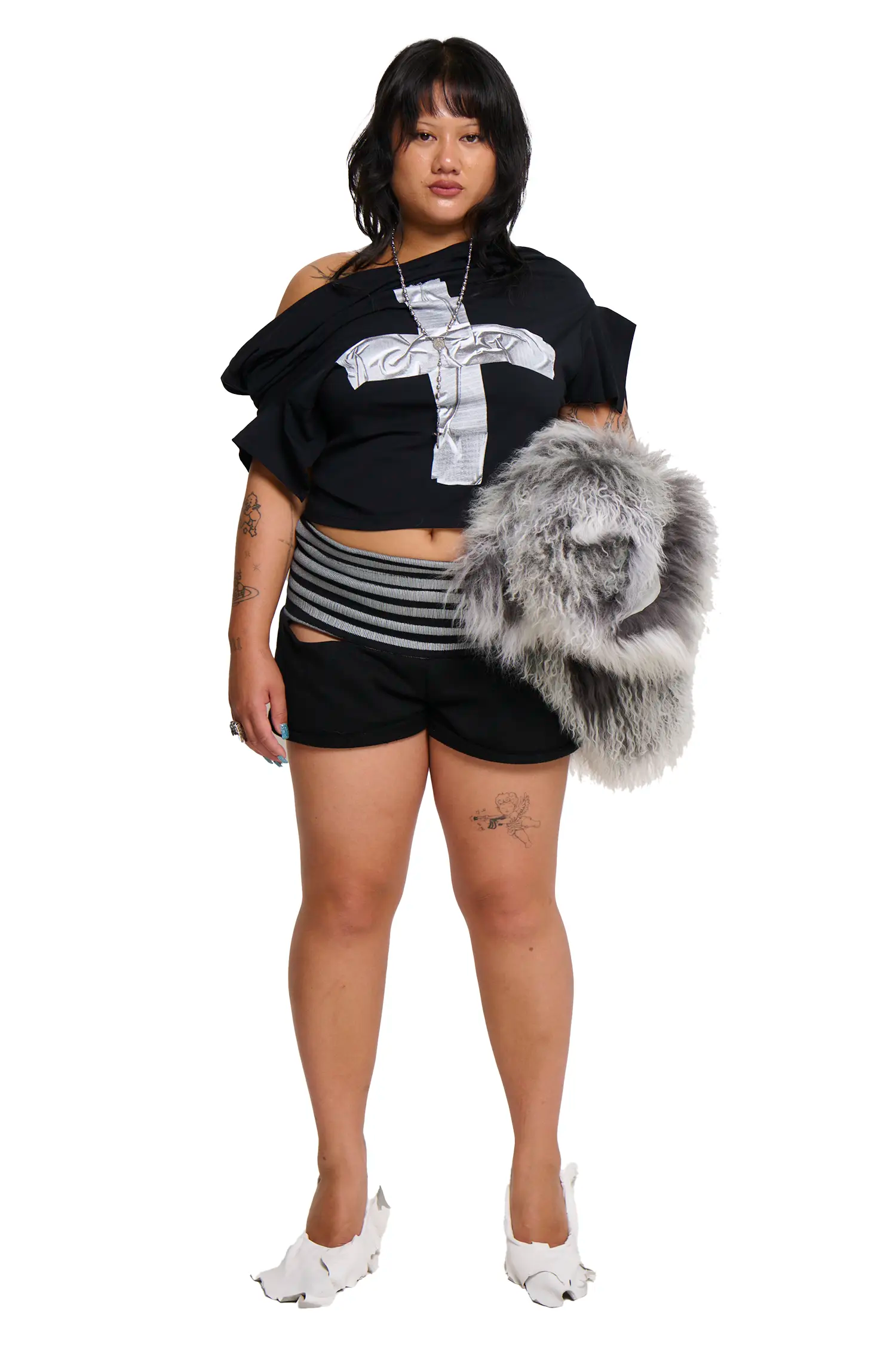 Circus short - black/silver