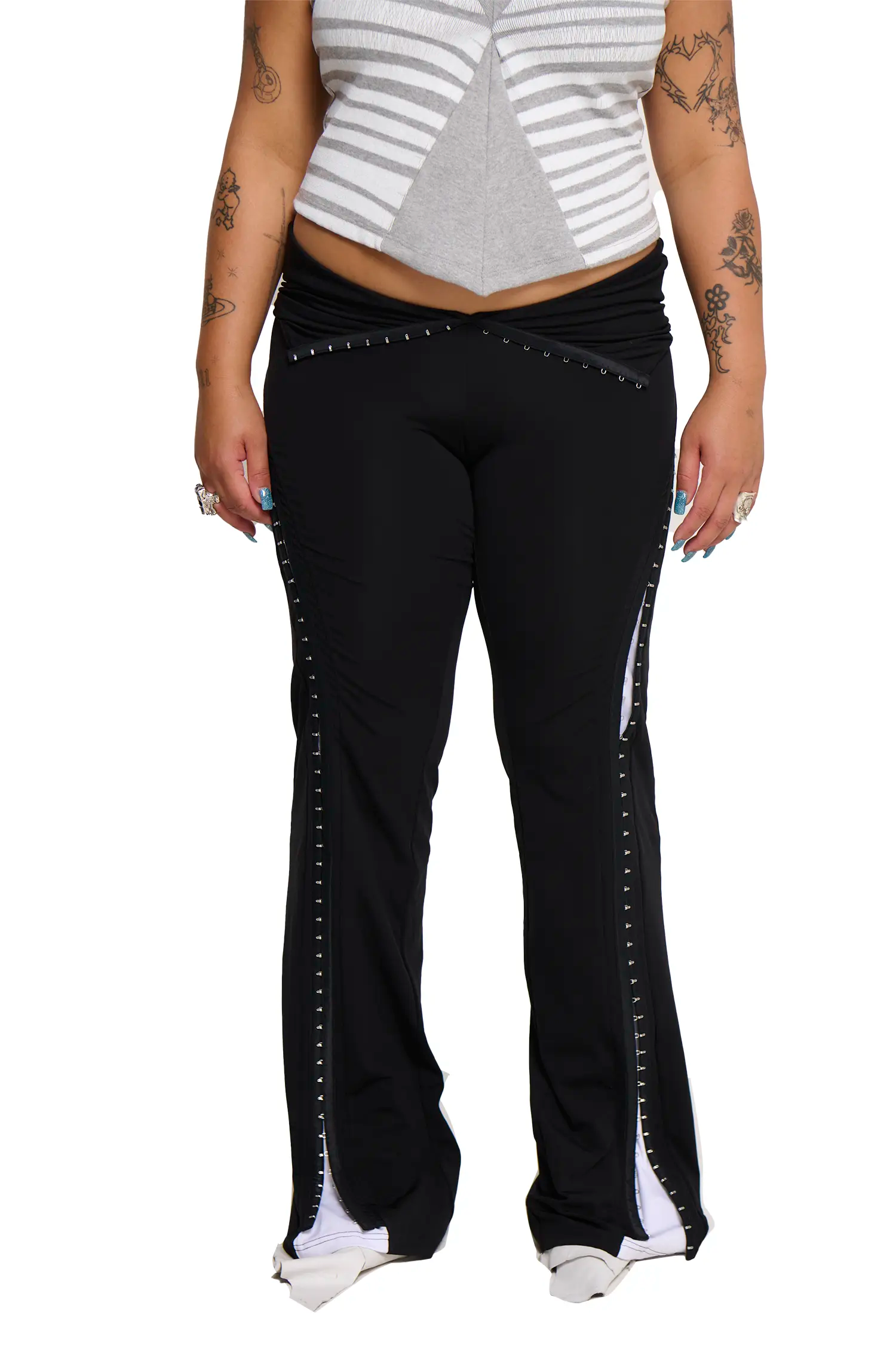 Hooked pant - black/white