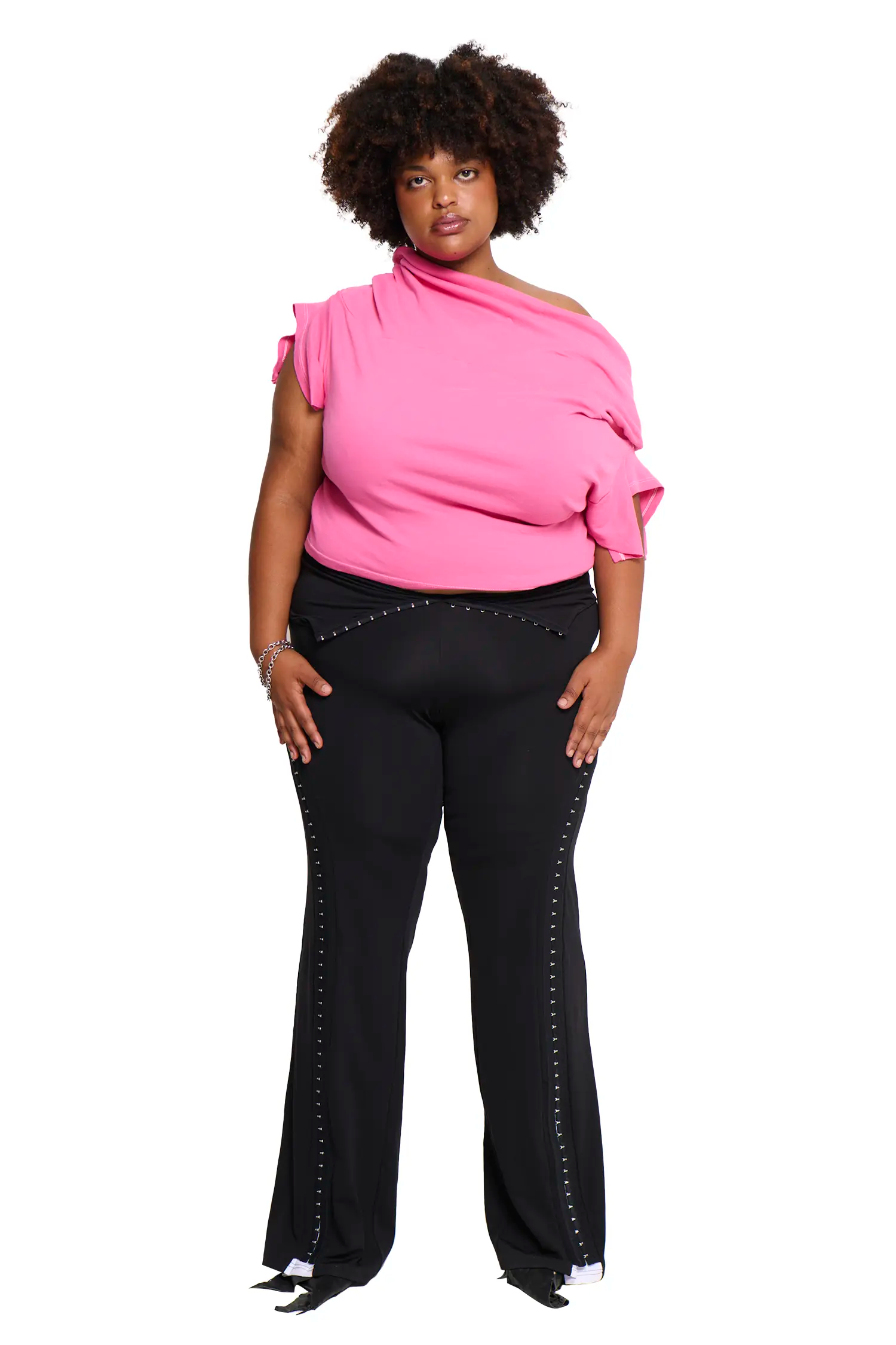 Hooked pant - black/white
