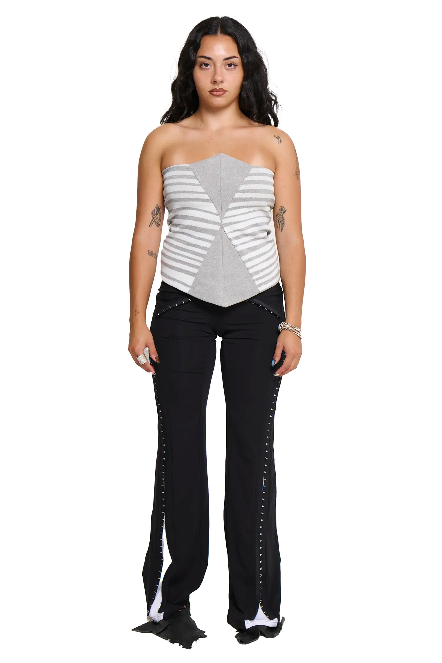 Hooked pant - black/white