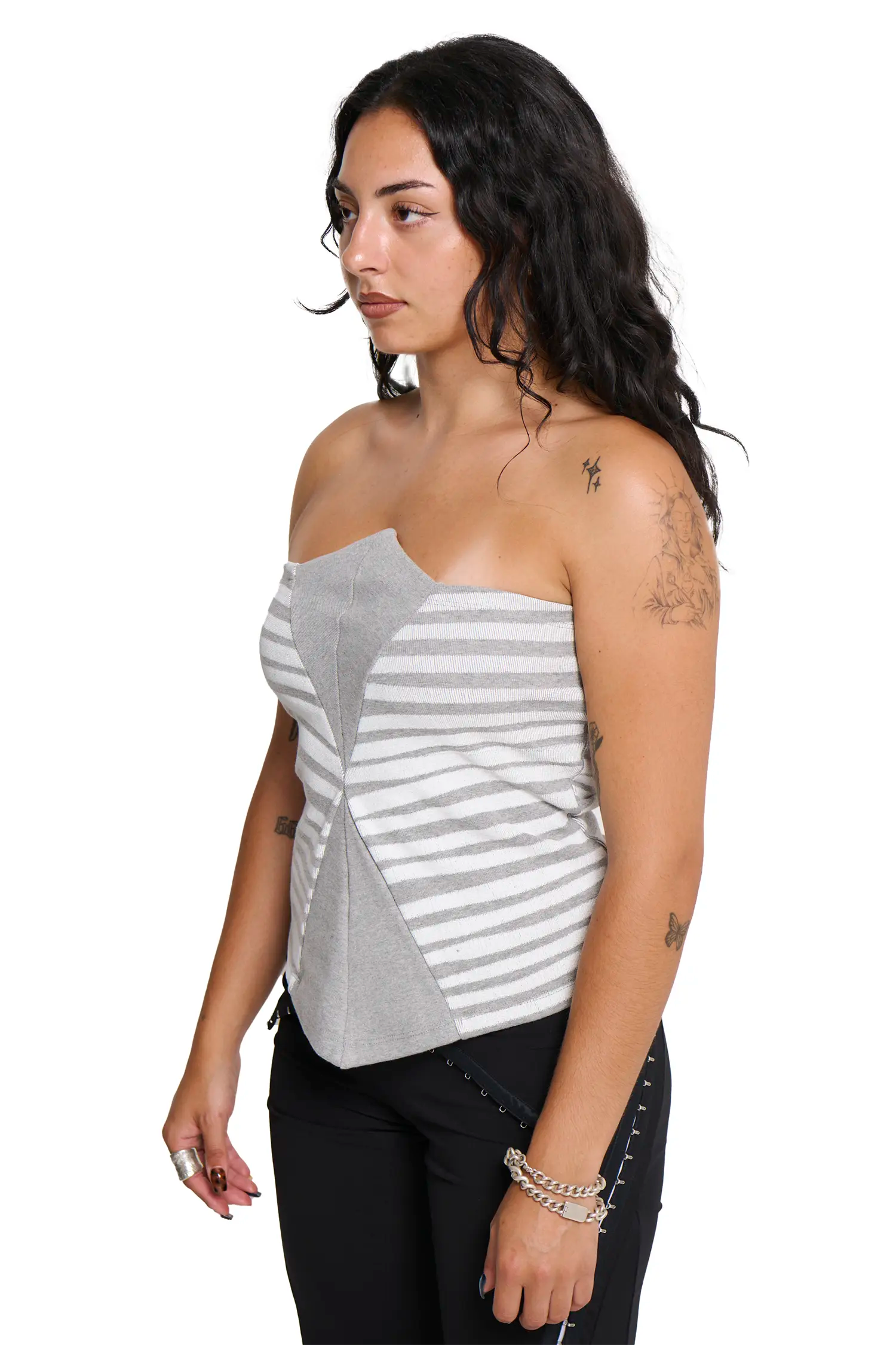 Circus bandeau - grey/white