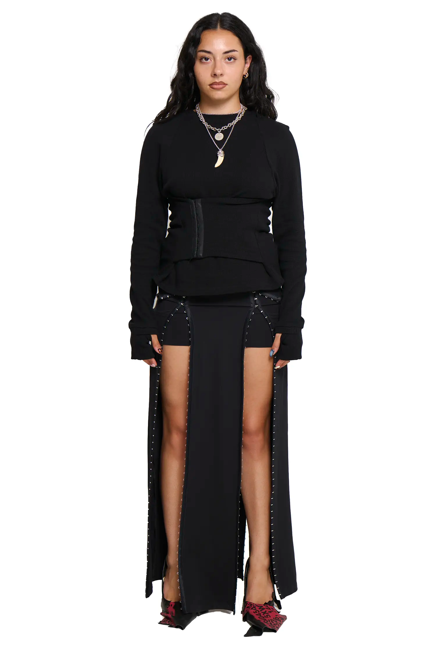 Wrapped top - black