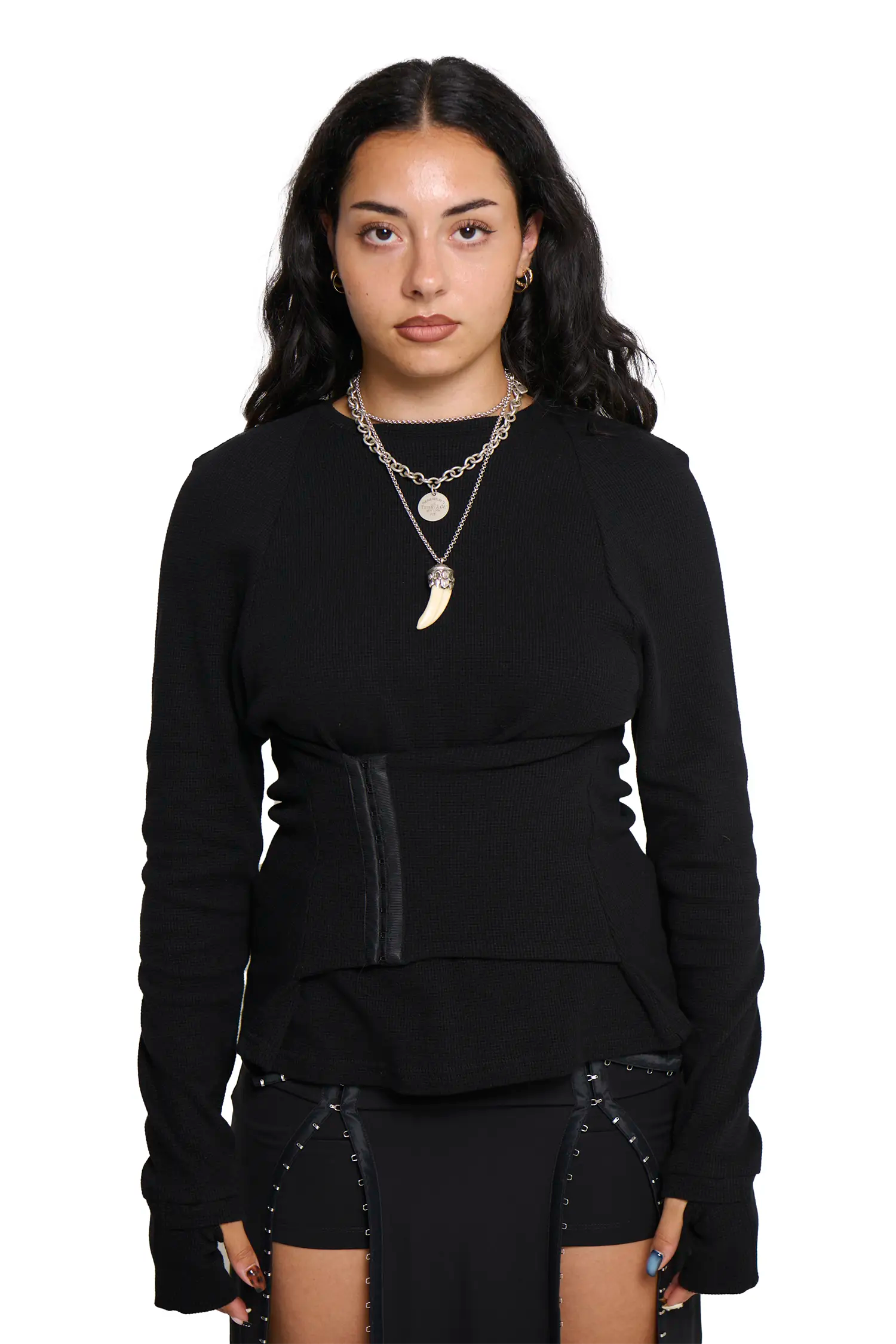 Wrapped top - black